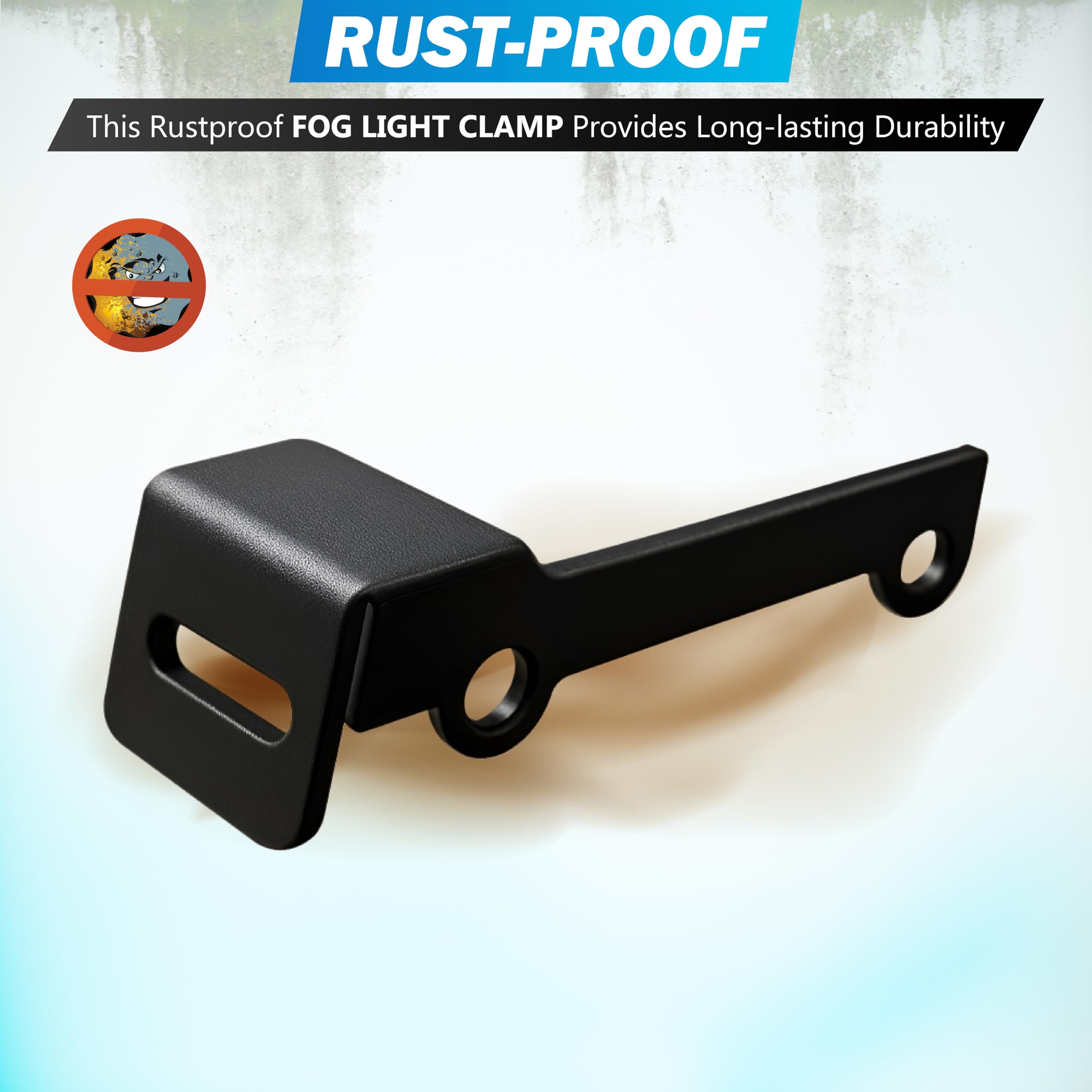 MIKANIX Super Meteor 650 Fog Light Mount | Metal Bracket for LED Fog Lamps & Auxiliary Lights | Rust-Free, Durable & Fog Lamp Mounting Clamp Black