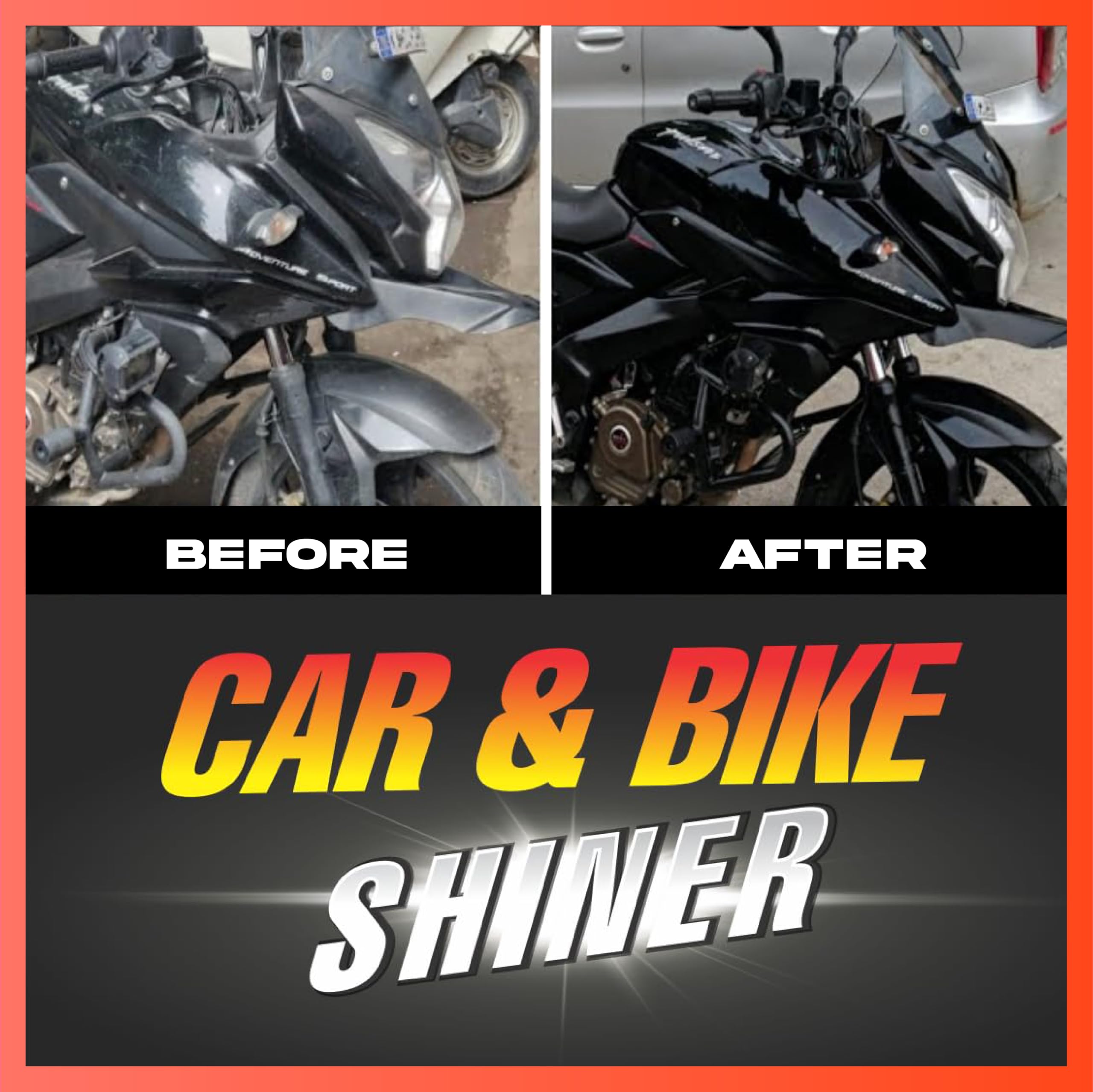 OBEROI'S TRADERS Foaming Bike and Car Shiner | Cleaner | Polish Spray | Removes Toughest Dirt & Road Grims for Interior & Exterior