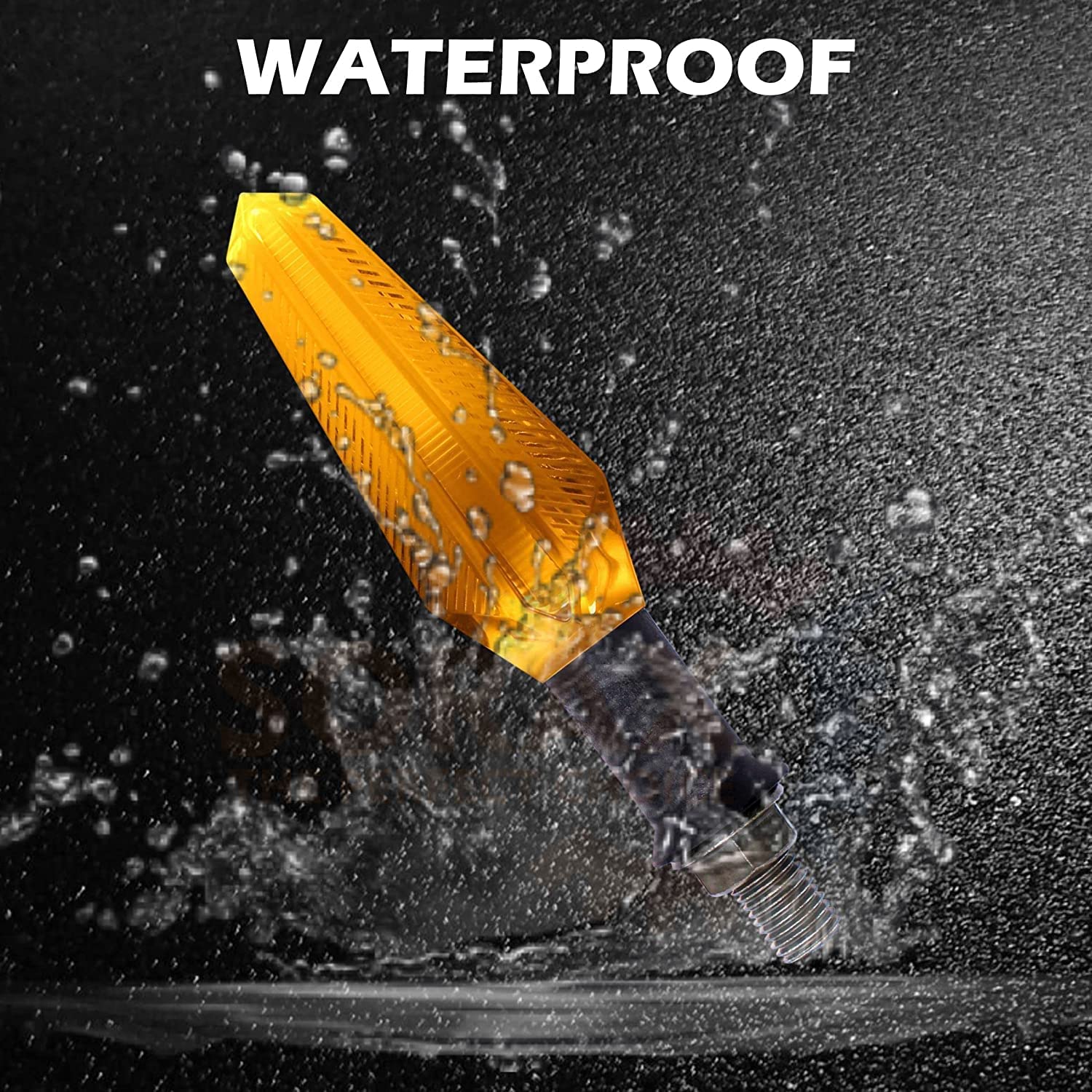 MIKANIX Xpulse 200 Bike Front, Rear Waterproof Turn Signal Crystal LED Indicator Blinker Indicator Light Motorbike LED