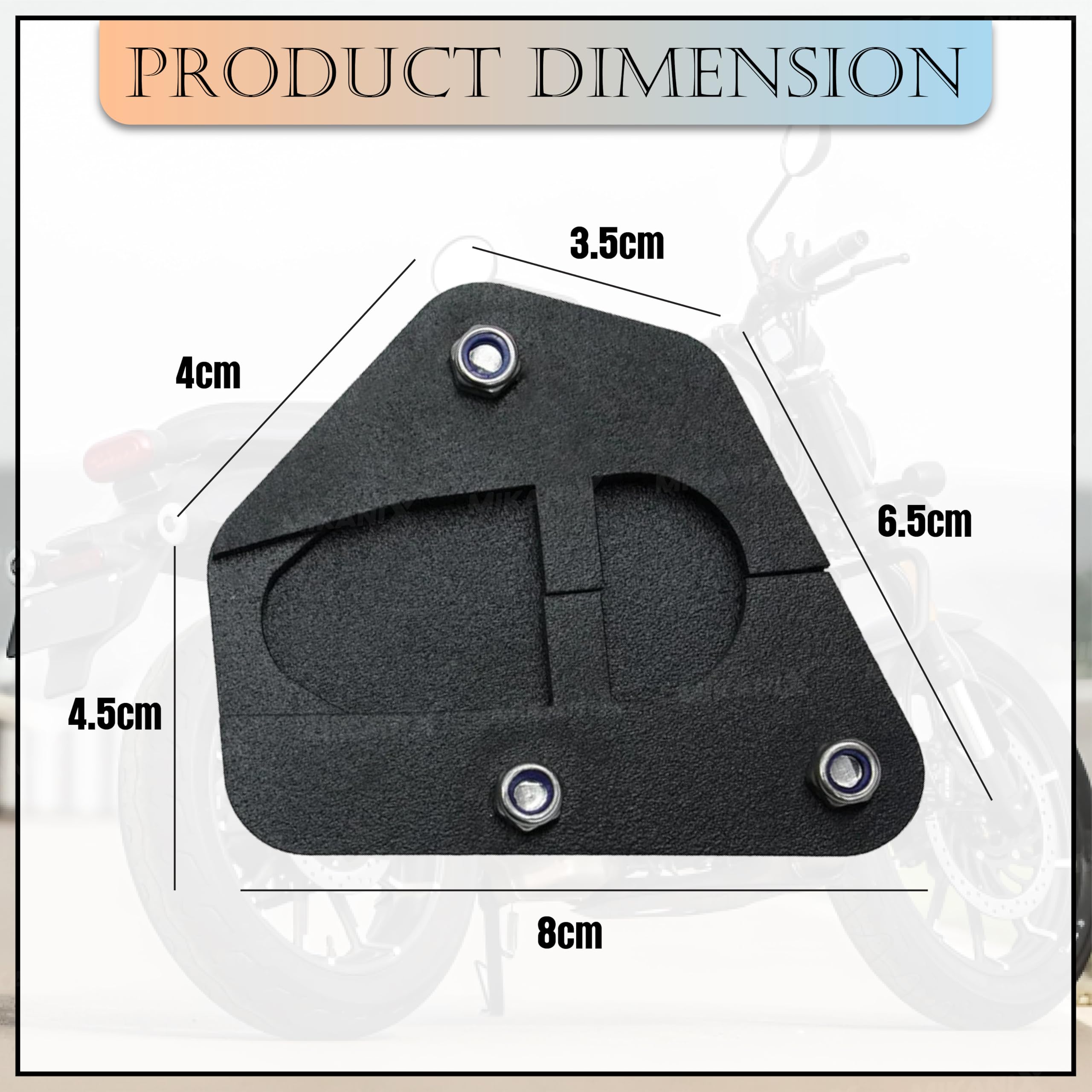 OBEROI'S TRADERS Stainless Steel Side Stand Extender | Side Stand Pad for Harley Davidson X440