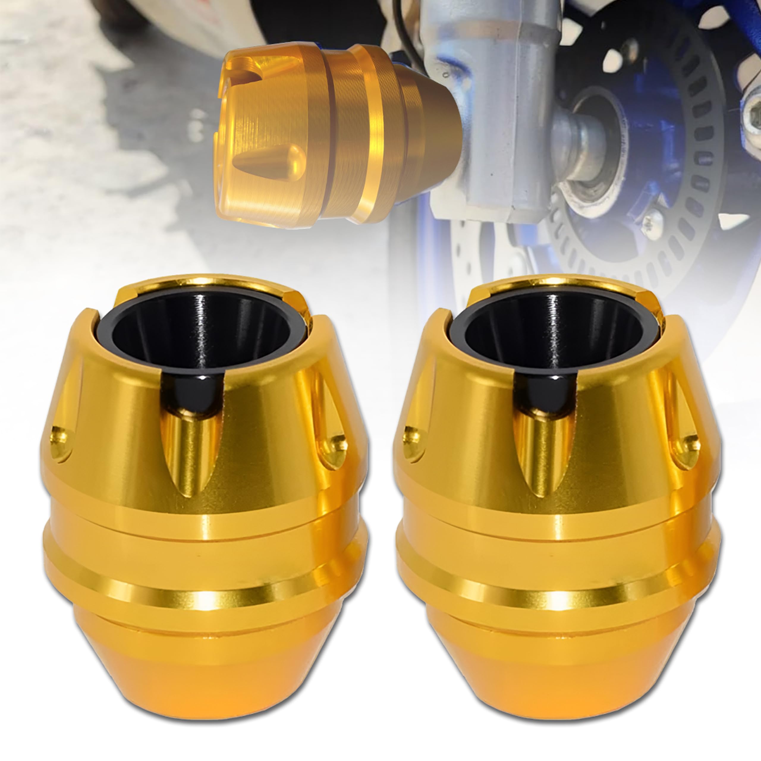 MIKANIX Universal Motorcycle Front Fork Slider | Wheel Frame Slider | Axle Protector Bike Crash Guard for All Bikes