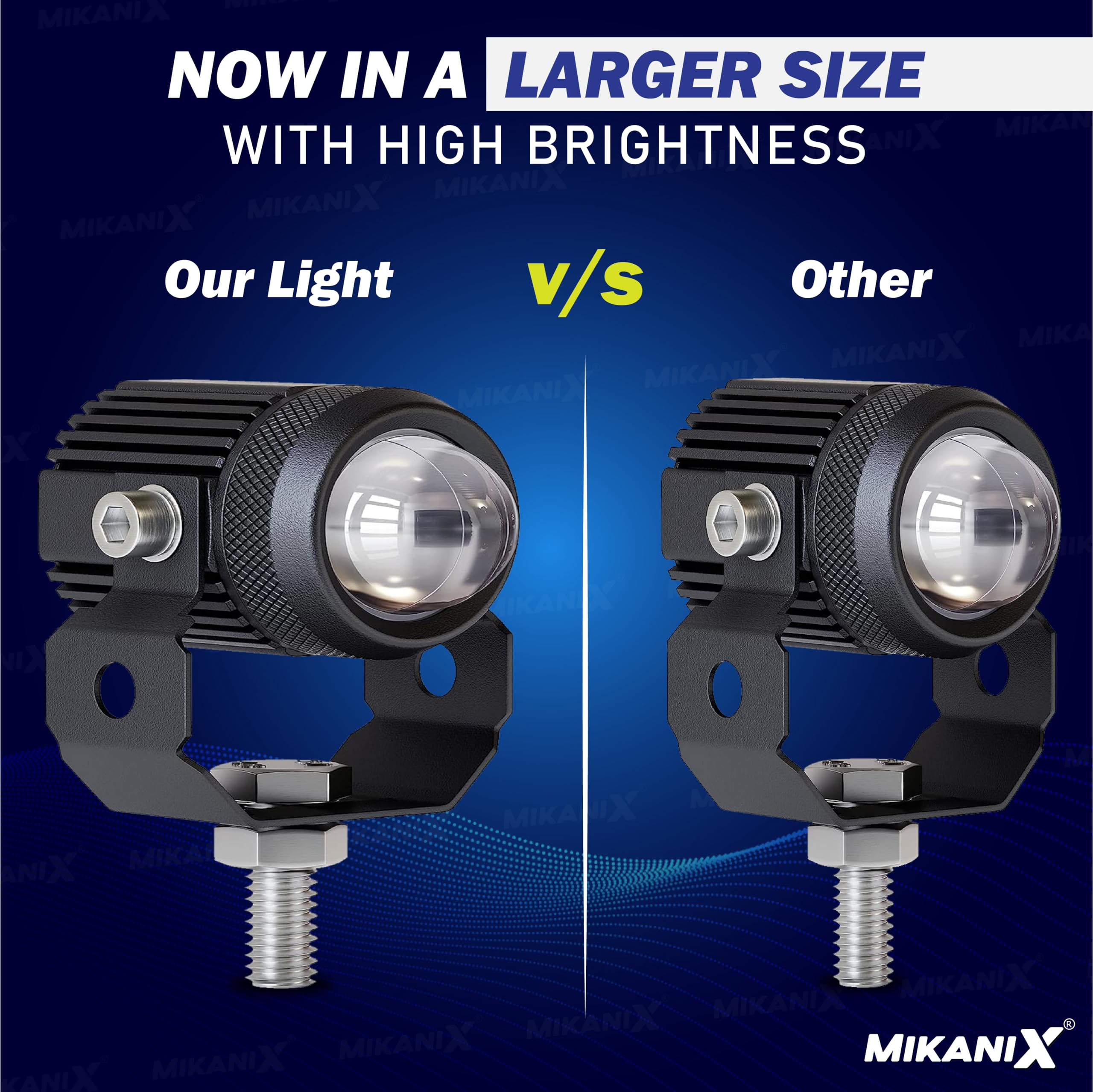 MIKANIX Universal Mini Drive LED Fog Light Projector/Flasher Lamp With On/Off Switch Button For Car & Bike Fog Lamp, Dash Light Motorbike, Car, Van Xenon