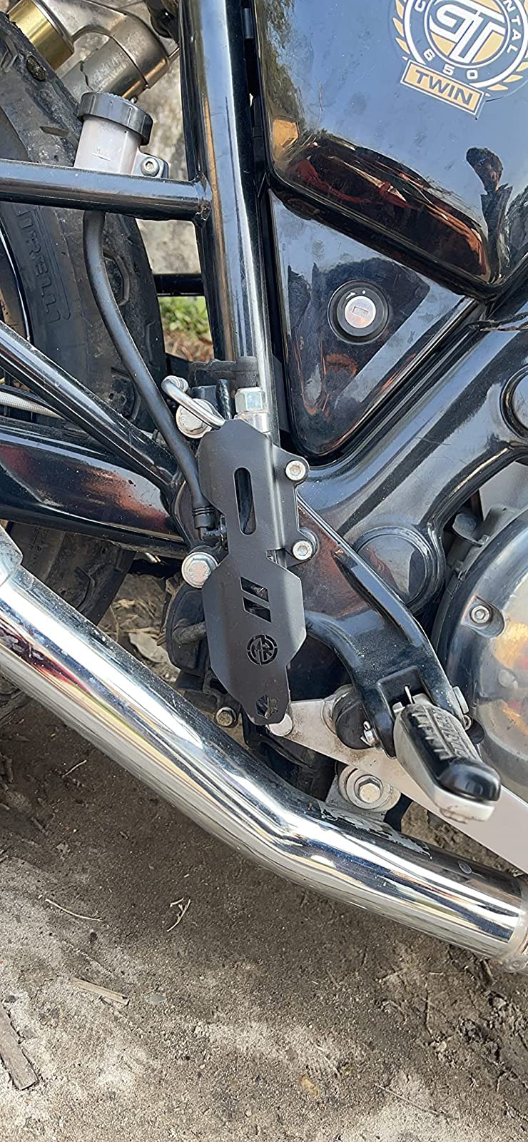 MIKANIX Stainless Steel Rear Master Cylinder Guard Compatible with Royal Enfield Himalayan and Interceptor