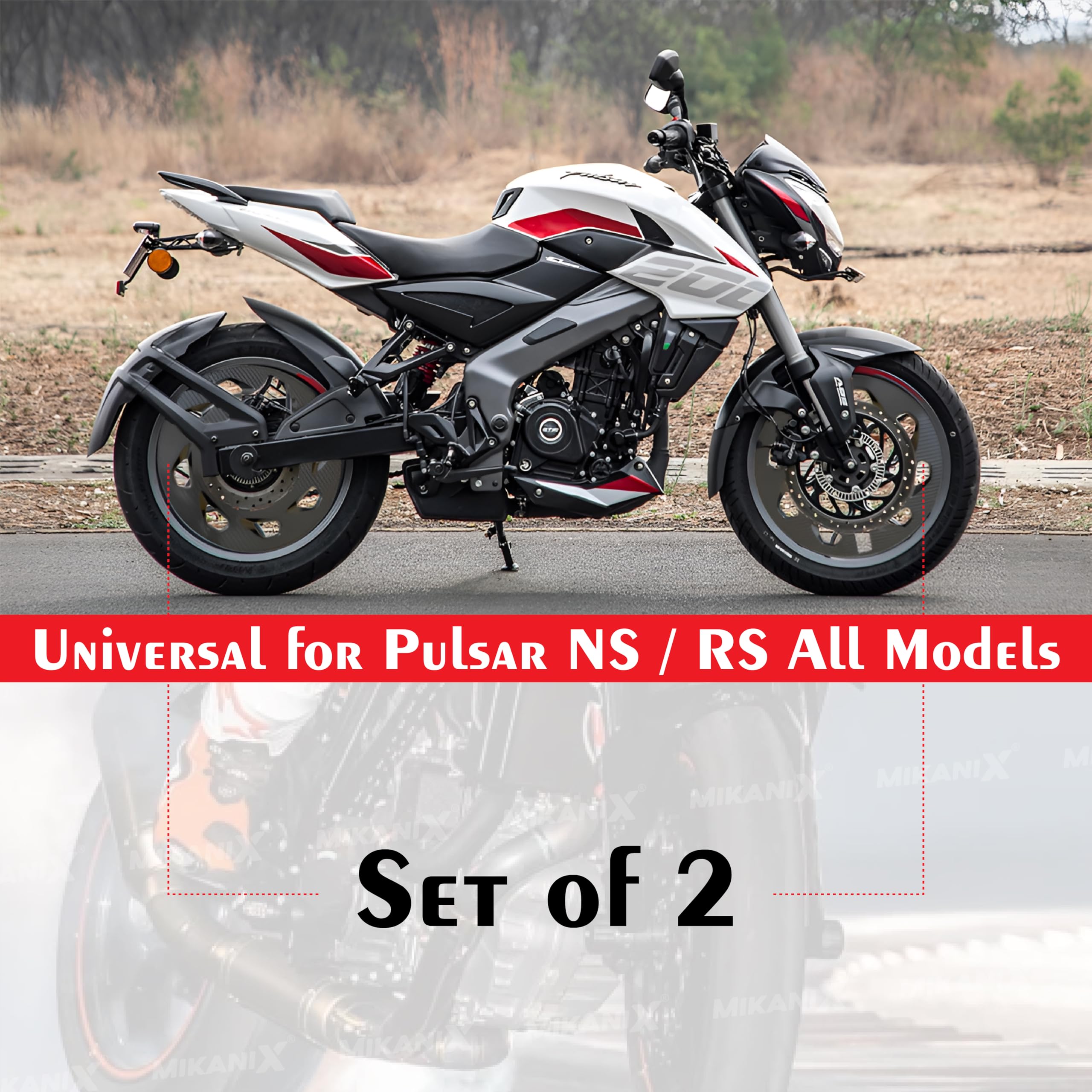 OBEROI'S TRADERS Carbon Finish Front/Rear Pro Disc Wheel Cover | Alloy Hubcap Cover 17 Inch Bike Fairing Kit Compatible with Bajaj Pulsar NS/RS All Bikes