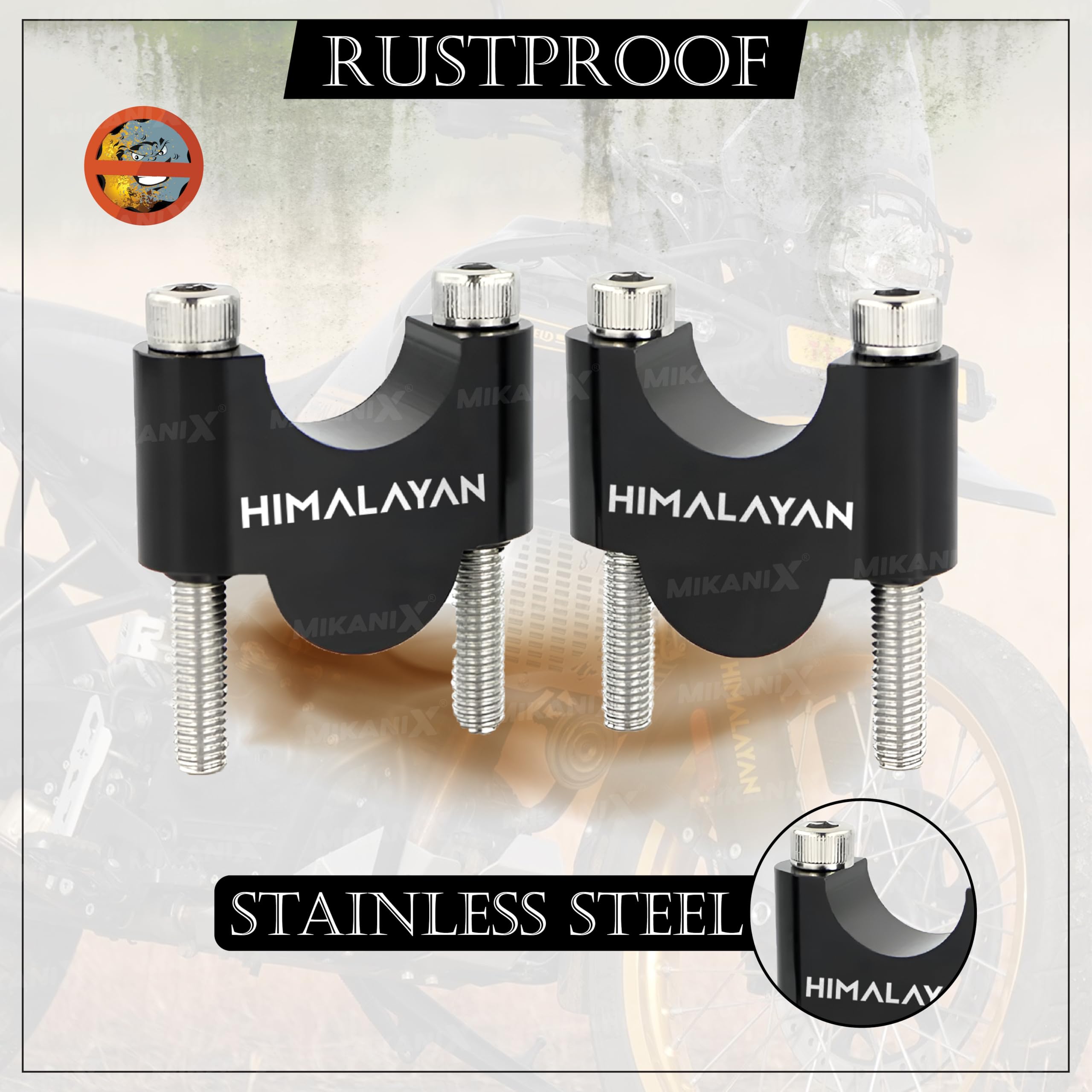 OBEROI'S TRADERS Bike Handlebar Riser Kit | Handle Height Raiser Clamp For Comfort & Control Compatible With Royal Enfield Himalayan 450