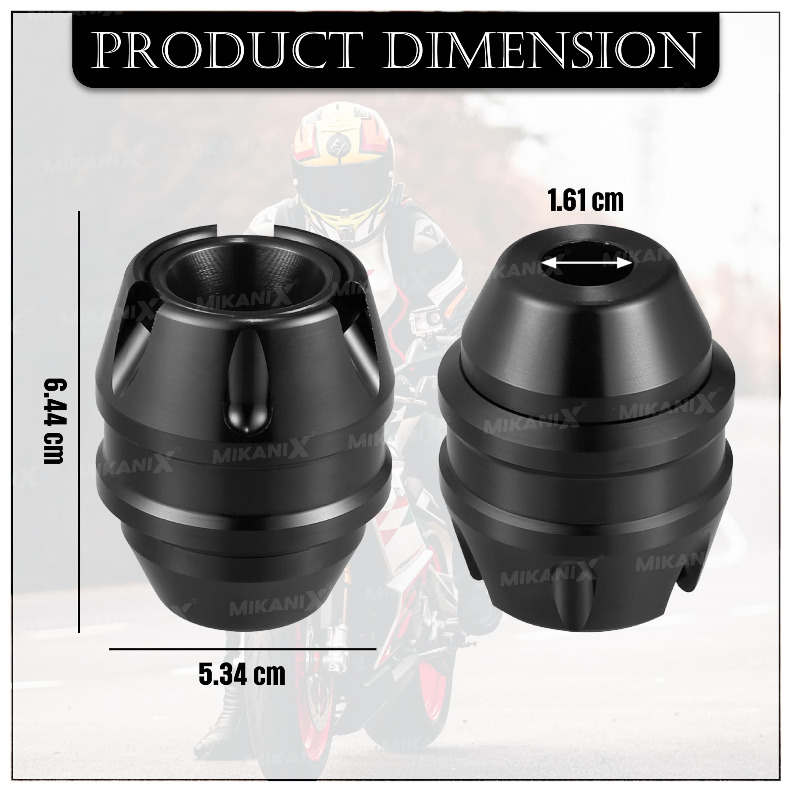 MIKANIX Universal Motorcycle Front Fork Slider | Wheel Frame Slider | Axle Protector Bike Crash Guard for All Bikes