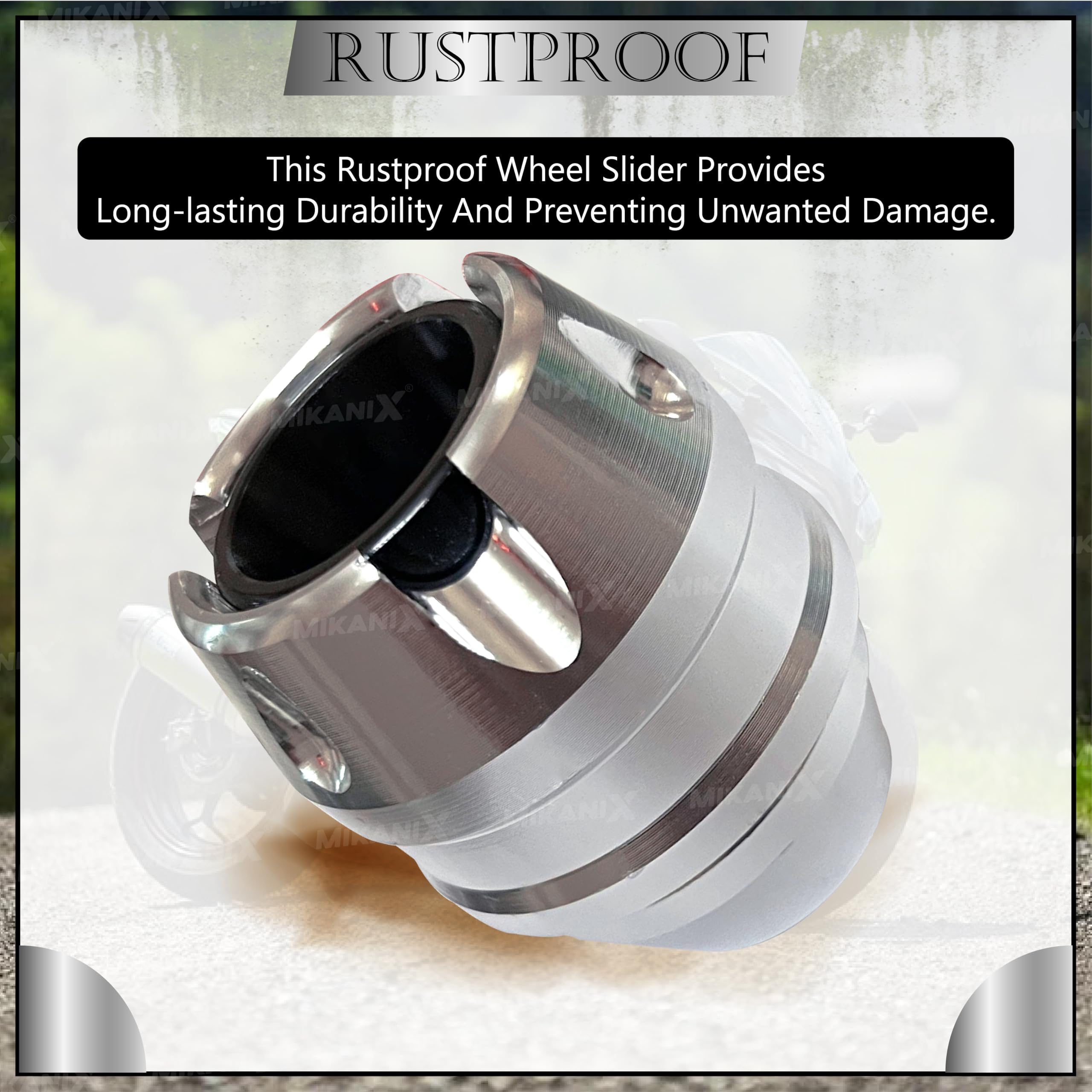 MIKANIX Universal Motorcycle Front Fork Slider | Wheel Frame Slider | Axle Protector Bike Crash Guard for All Bikes