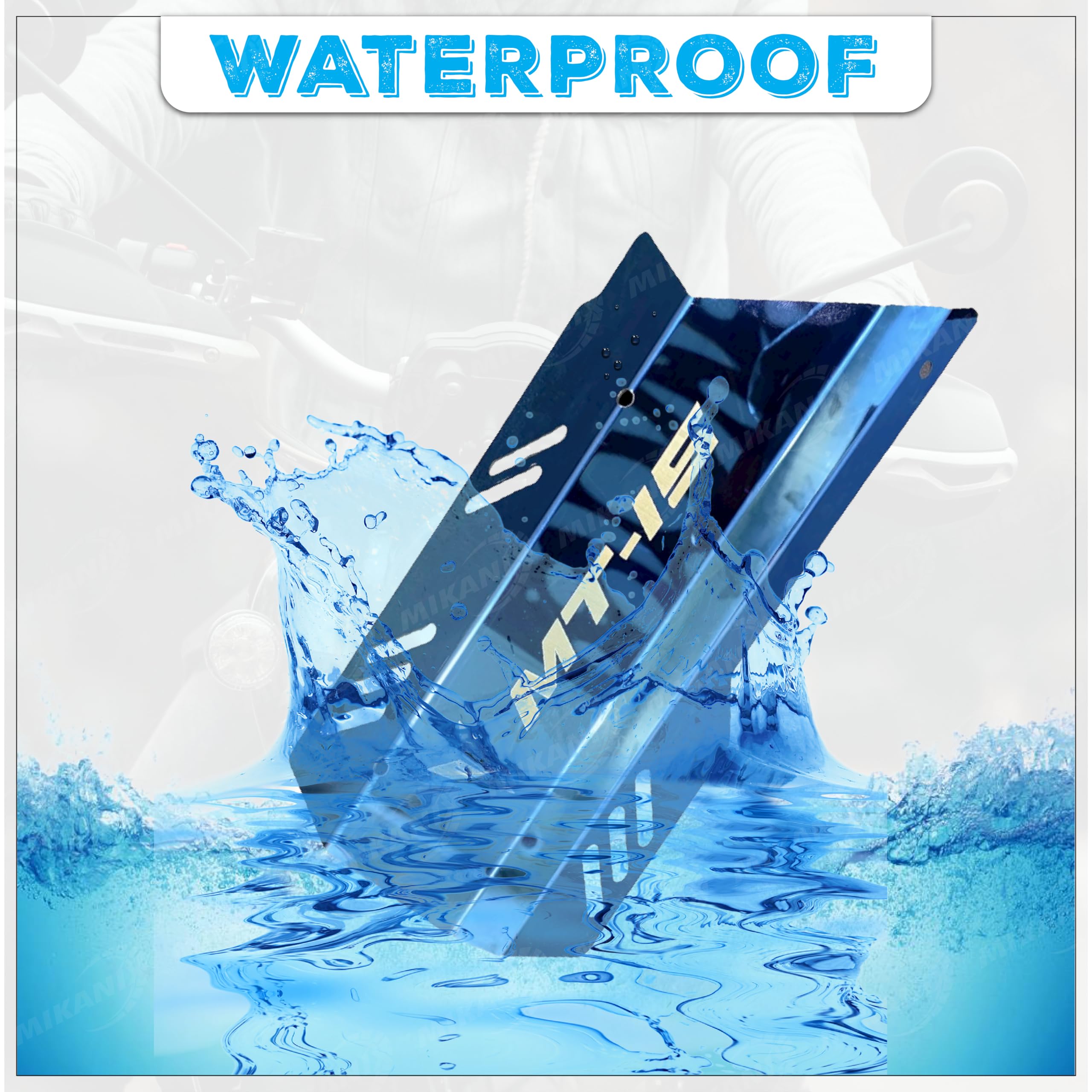 MIKANIX Premium Yamaha MT-15 Exhaust Cover Silencer Protector (Blue)