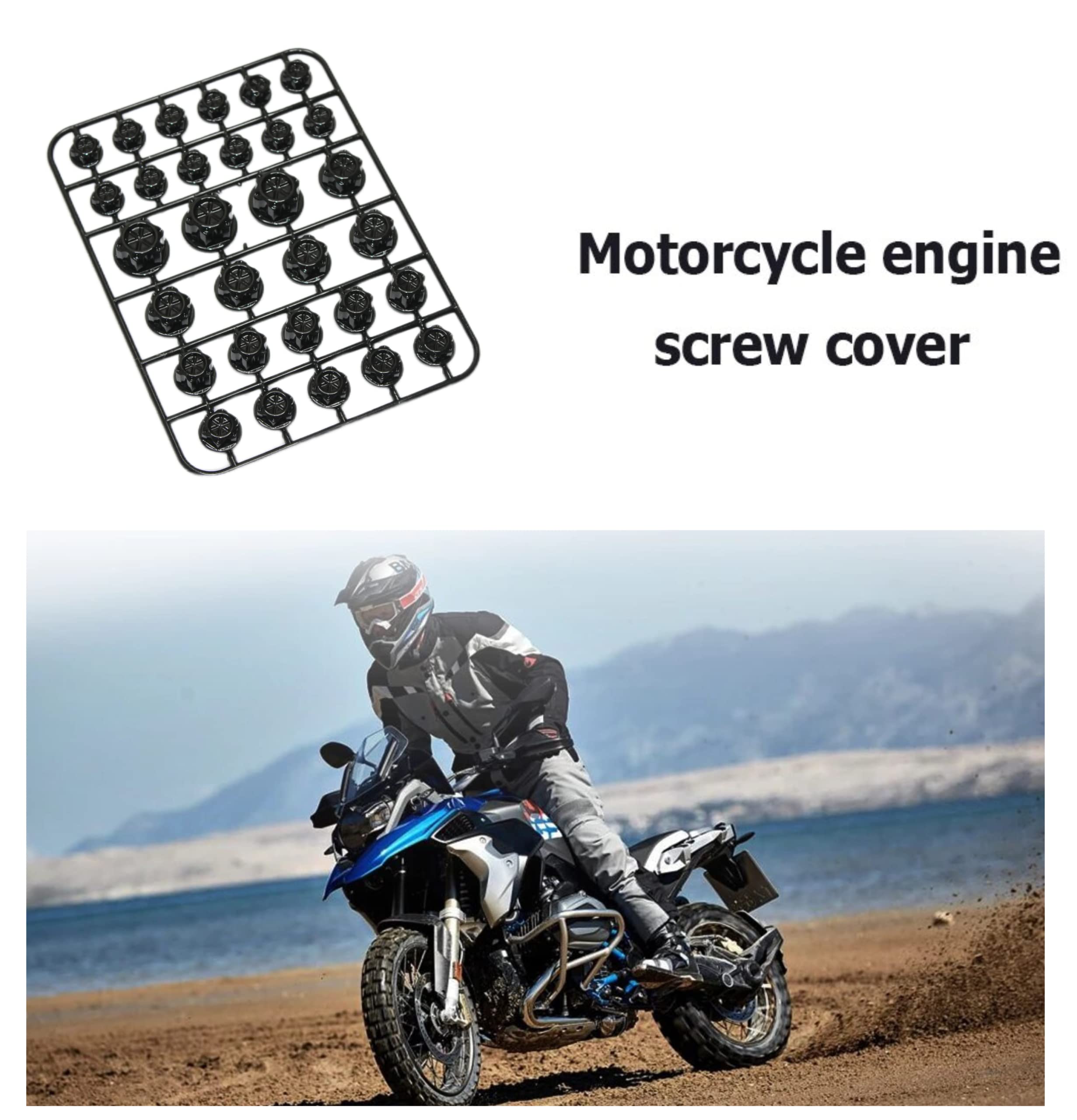 OBEROI'S TRADERS 30 Pcs, Bike Screw Cap, Nut Bolt Cap Cover Protector Fairing Kit for All Motorcycle