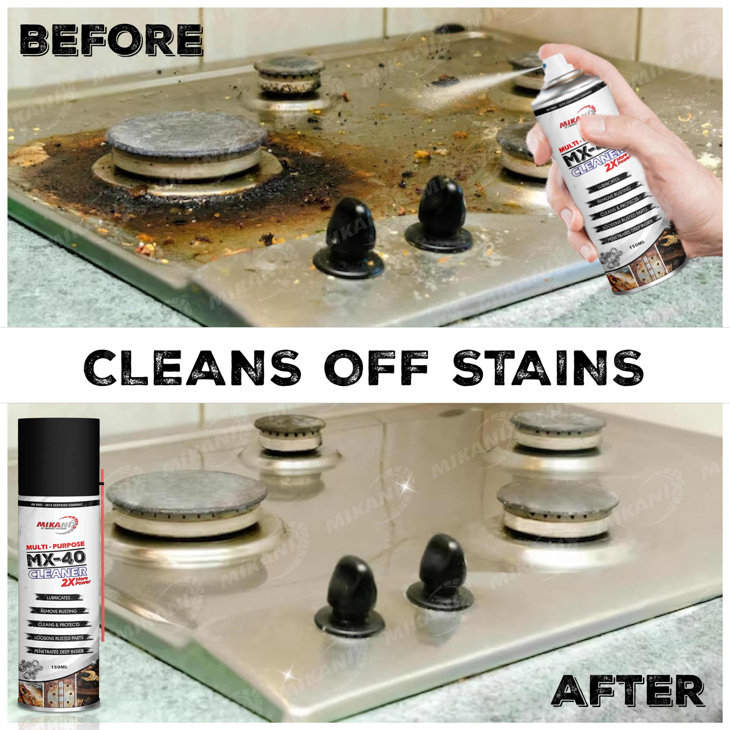 OBEROI'S TRADERS MX-40 Rust Cleaner | Rust Remover Aerosol Spray To Remove Rust From Chain | Jammed locks | Rusted Door Hinges For Automobiles | Tools | Industrial Machinery & Household Items