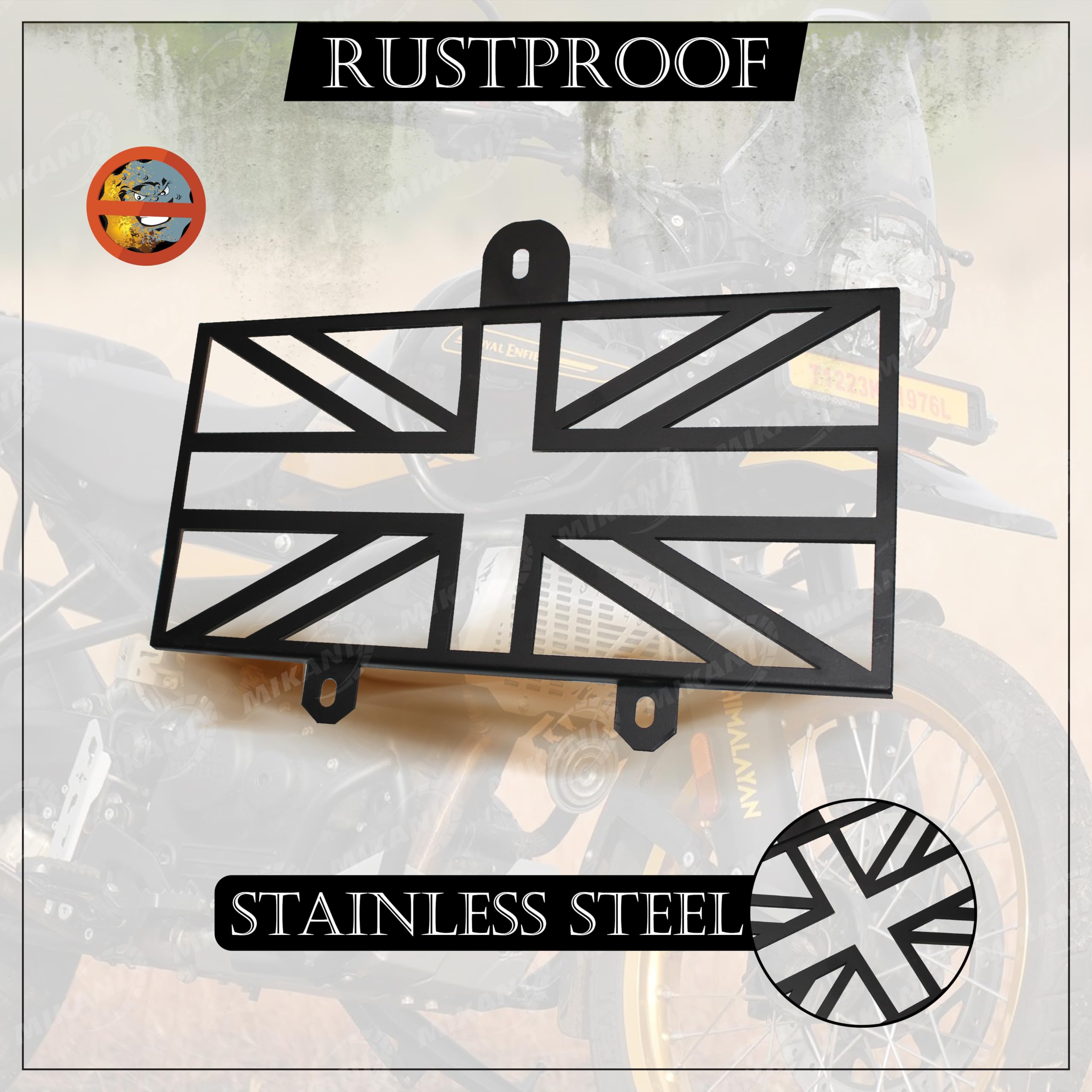 MIKANIX Stainless Steel Bike Radiator Guard Grill Protector Cover For Royal Enfield Himalayan 450