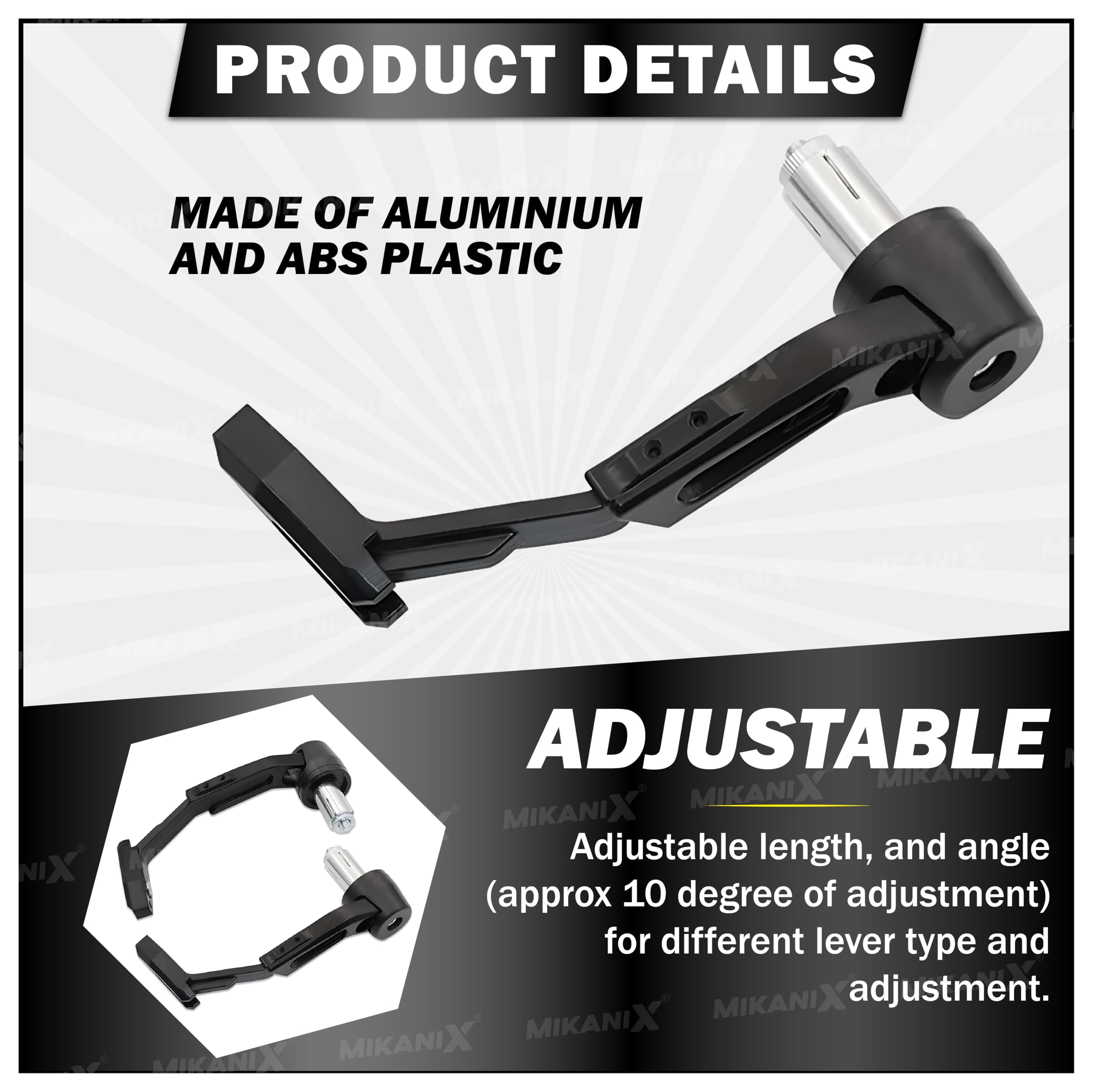 OBEROI'S TRADERS CNC Aluminium Motorcycle Handlebar Brake Clutch Lever Guard | Handle Bar End Protector | Handlebar Hand Guard Universal for All Bike