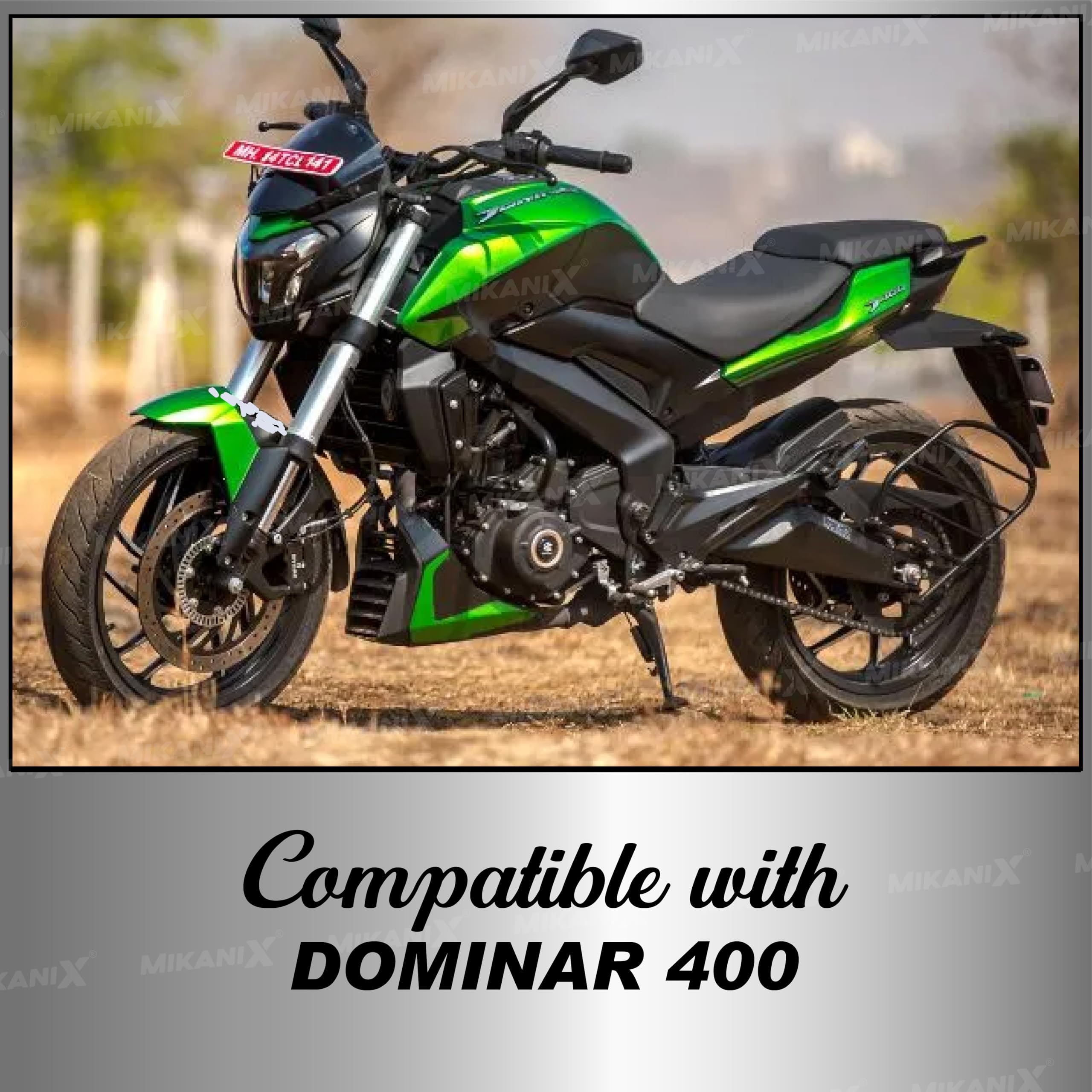 BSO Oberoi's Traders Brushed Stainless Steel Front Disc Brake Master Cylinder Guard For Bajaj Dominar (All Models)