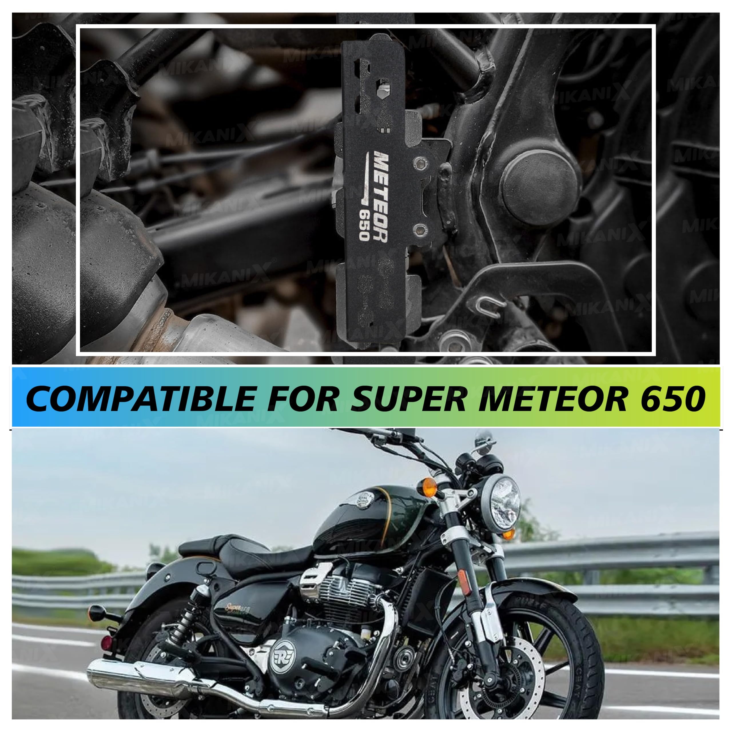 MIKANIX Bike Rear Master Cylinder Guard for Royal Enfield Super Meteor 650