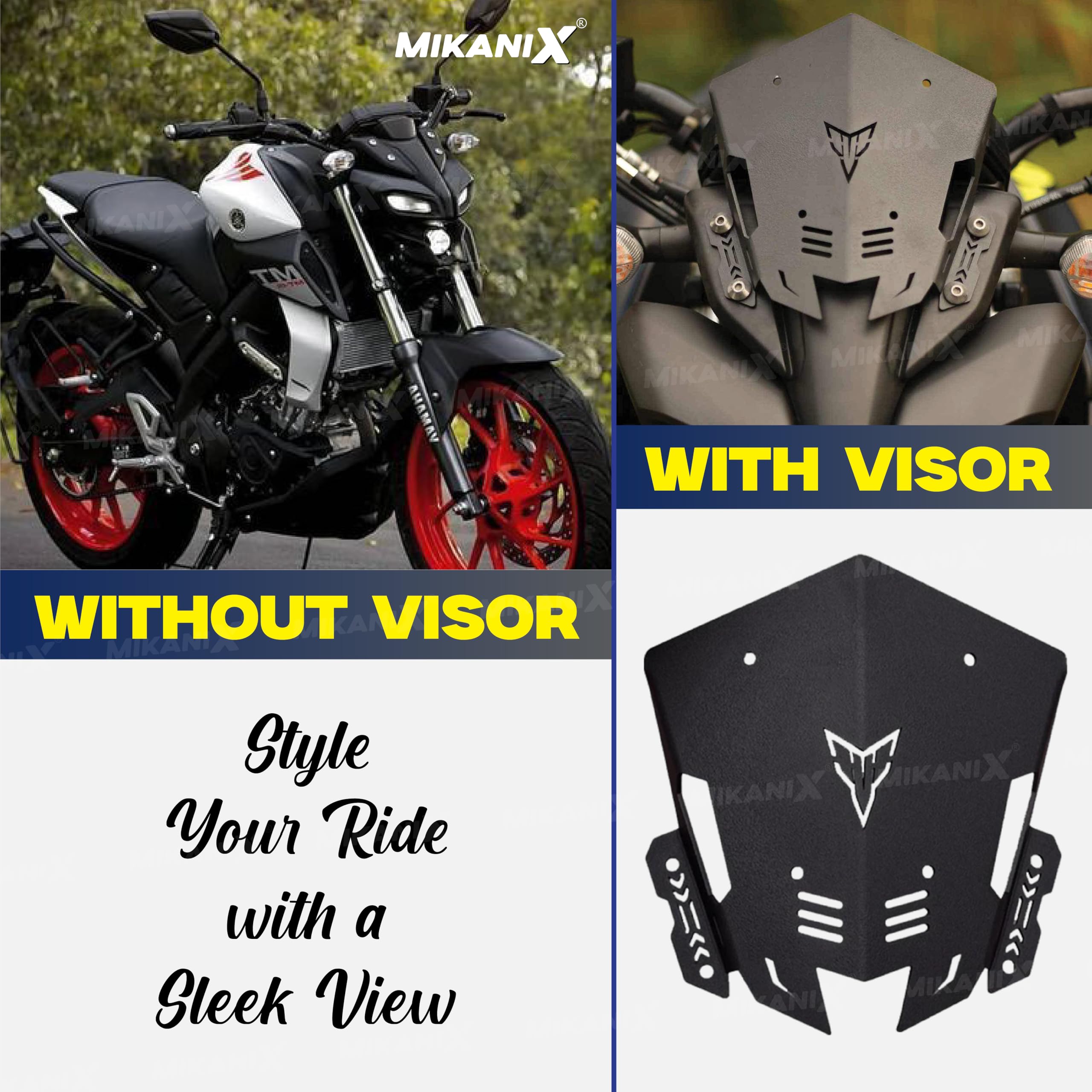 MIKANIX Bike/Motorcycle Headlight Visor for MT17