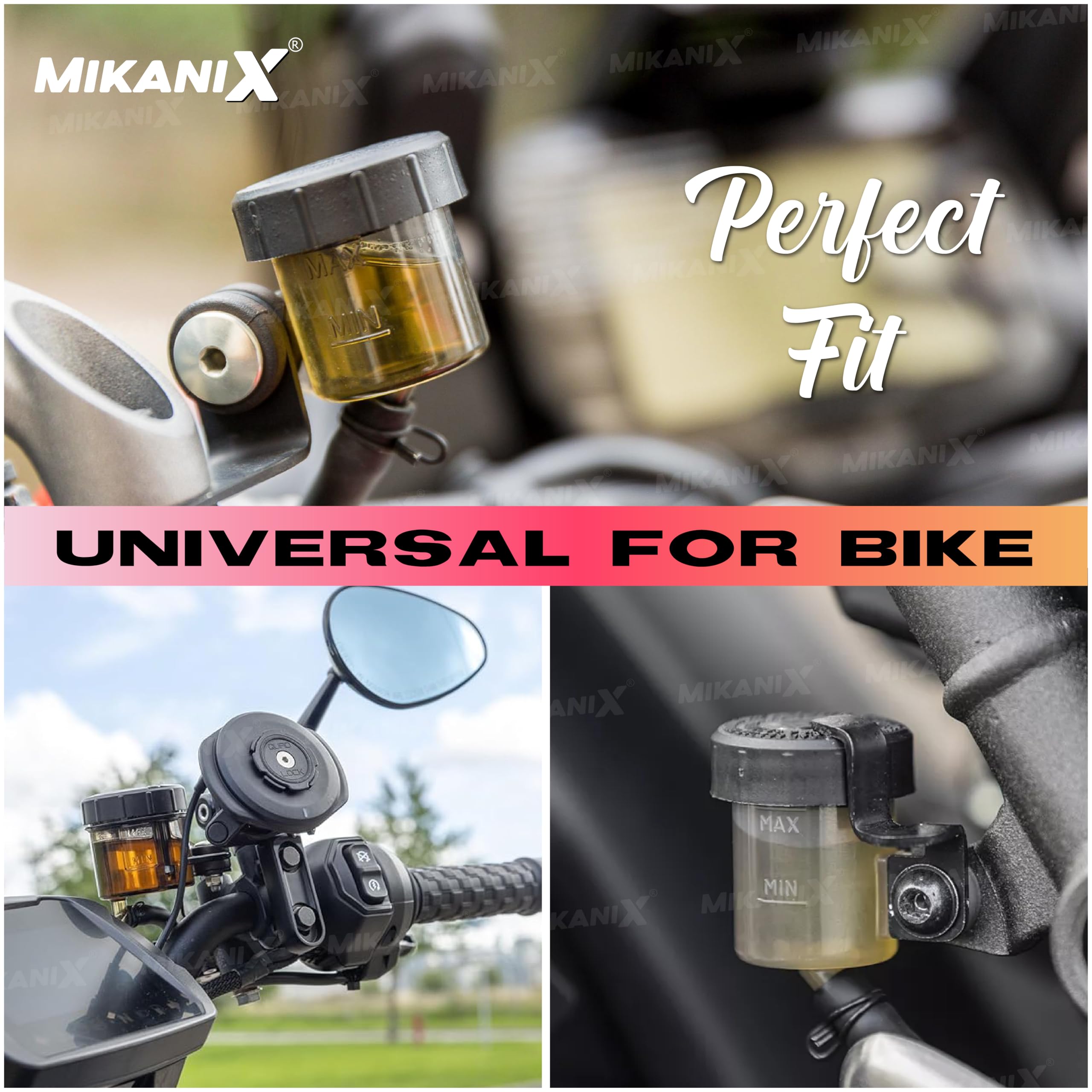 OBEROI'S TRADERS Universal Motorcycle Disc Brake Clutch Oil/Fluid Reservoir Can Cup Container (Red)