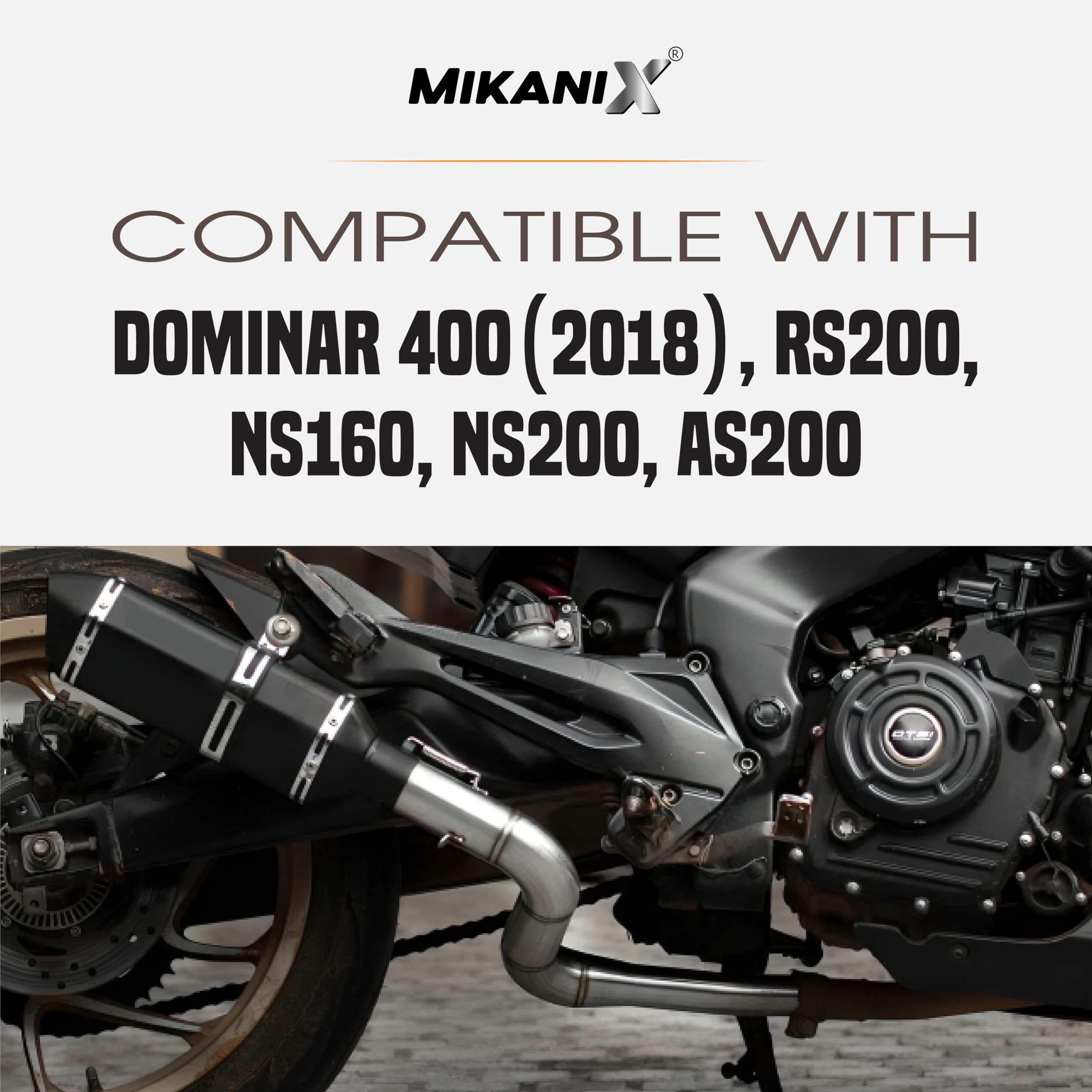 OBEROI’S TRADERS Stainless Steel Slip-on Exhaust Bend Pipe For Pulsar NS 200 | RS 200 | AS 200 | NS 160 | Dominar 250/400