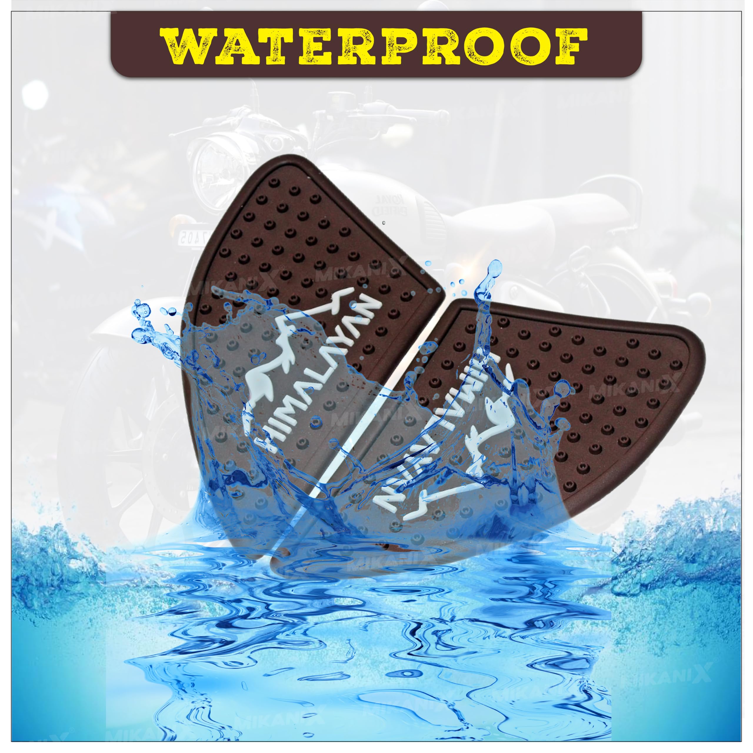 MIKANIX Anti Slip Silicone Tank Pad/Thai Pad Waterproof Sticker for Royal Enfield Himalayan