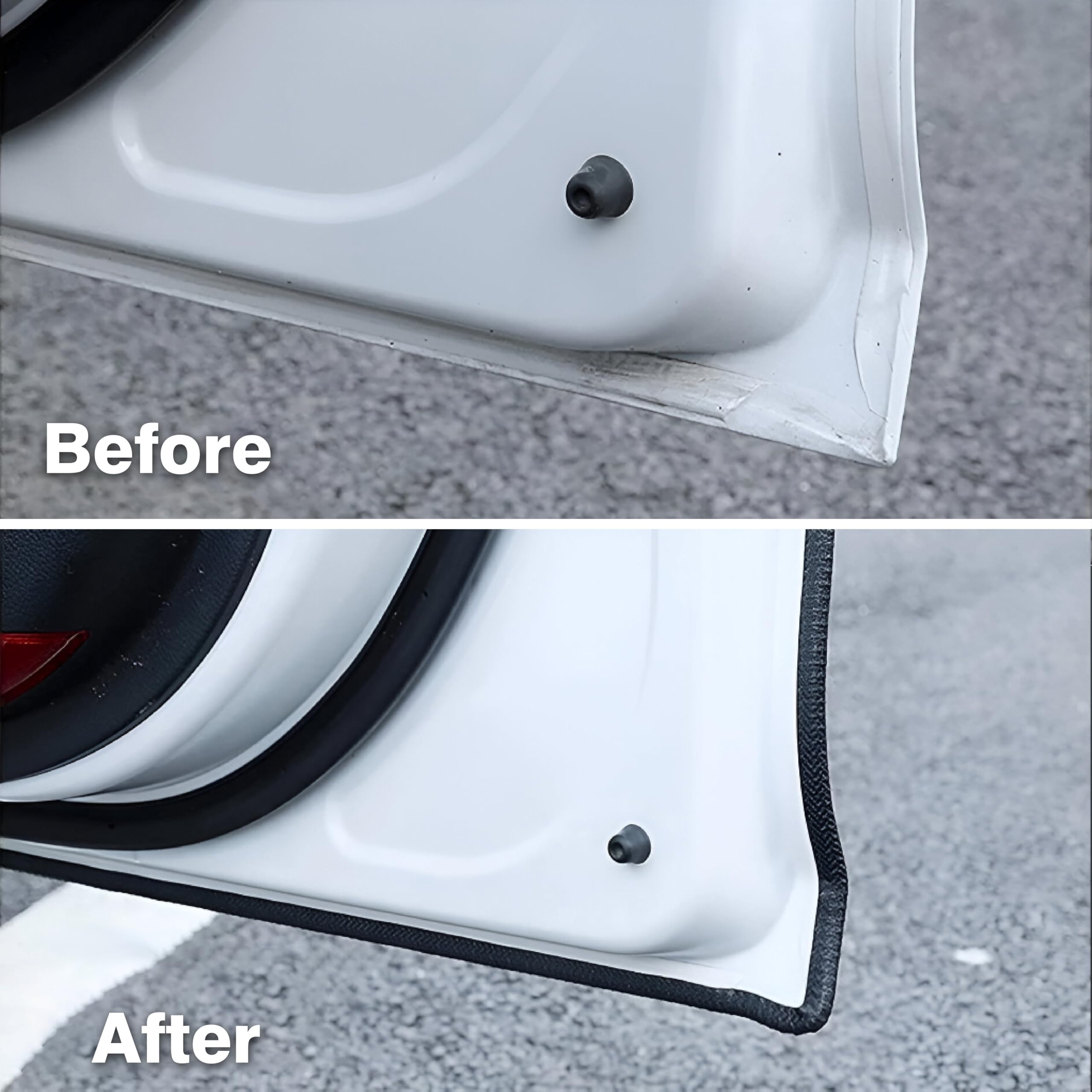 MIKANIX Universal Car Door Edge Protector Strip (5m) | Flexible Rubber Door Guard Trim | Scratch & Dent Protection for Car Doors Soft Seal Strip