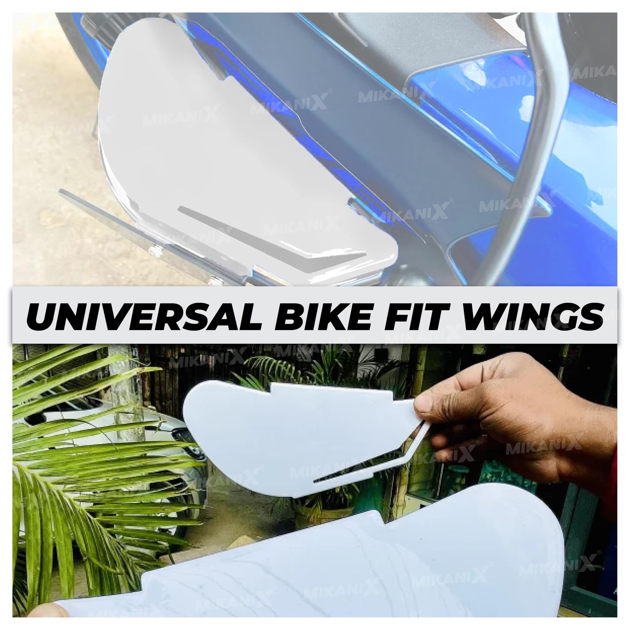 MIKANIX R15 V3 / V4, Ninja, CBR, RR310, KTM RC Bike Side Wings/Winglet Pro Canard Bike Fairing Kit (Pack of 2)