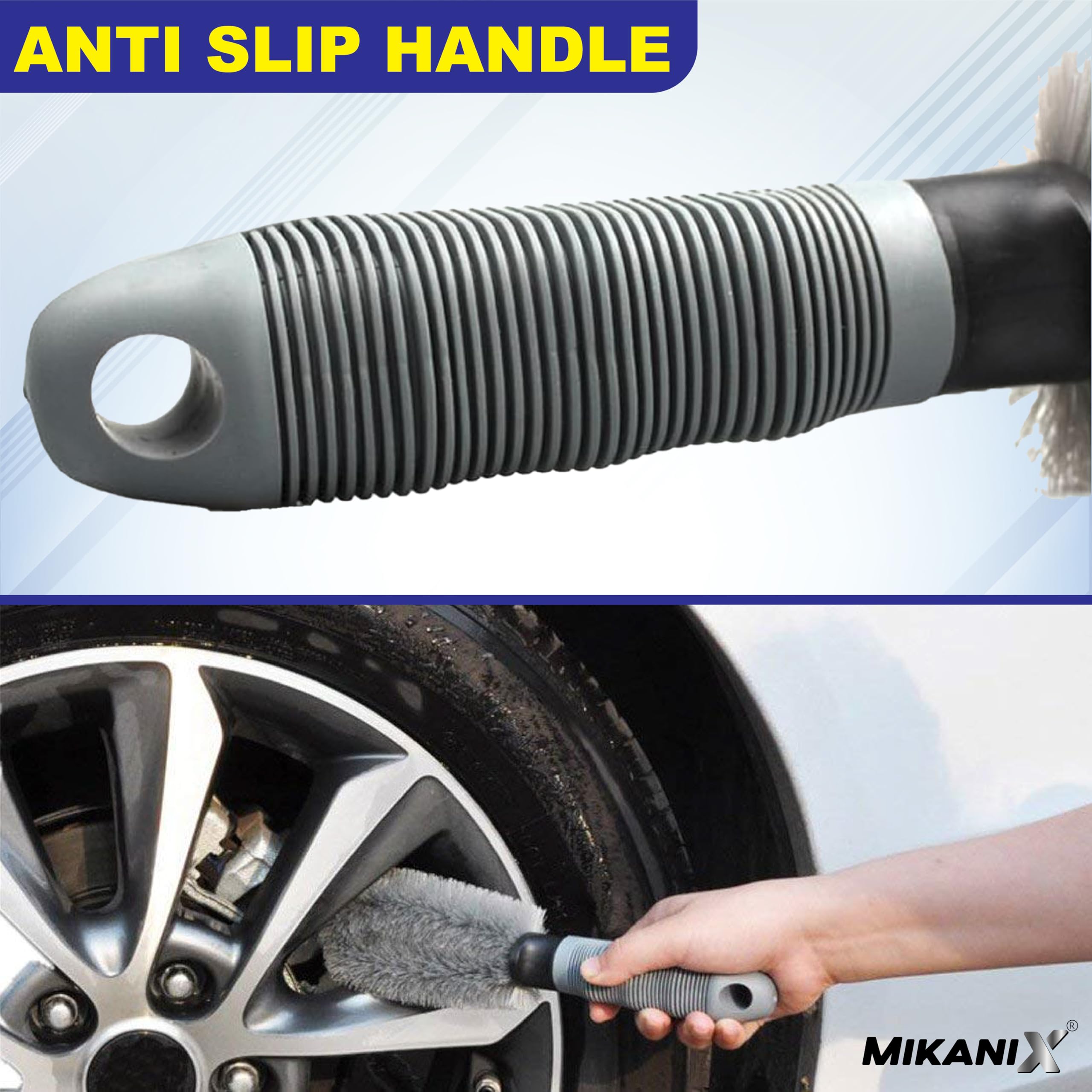 OBEROI'S TRADERS Car & Motorcycle Alloy Wheel Rim/Hubcap Cover Cleaning Brush to Remove Mud, Dirt and Brake Dust for Vehicle Washing Tool