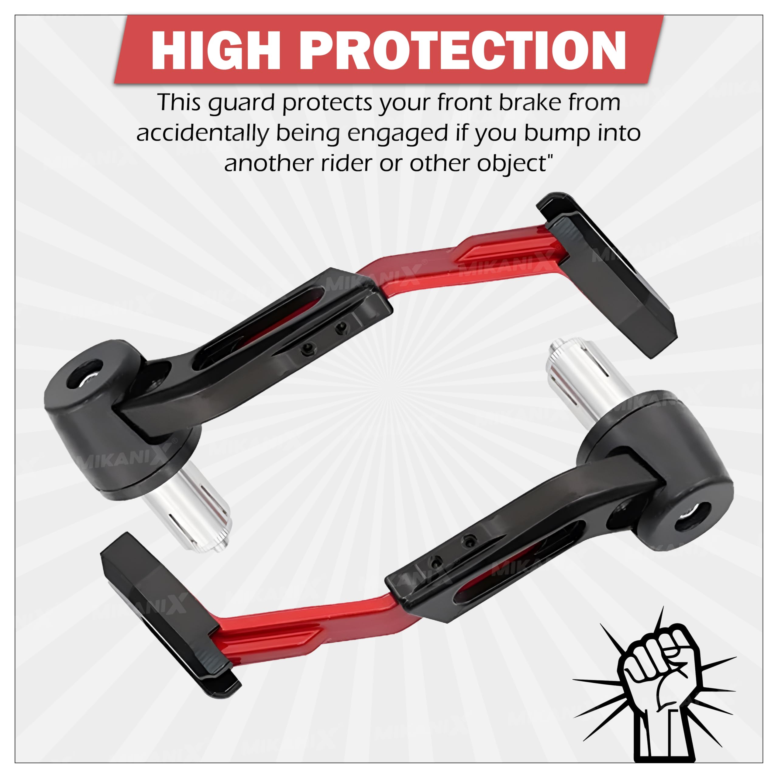 OBEROI'S TRADERS CNC Aluminium Motorcycle Handlebar Brake Clutch Lever Guard | Handle Bar End Protector | Handlebar Hand Guard Universal for All Bike