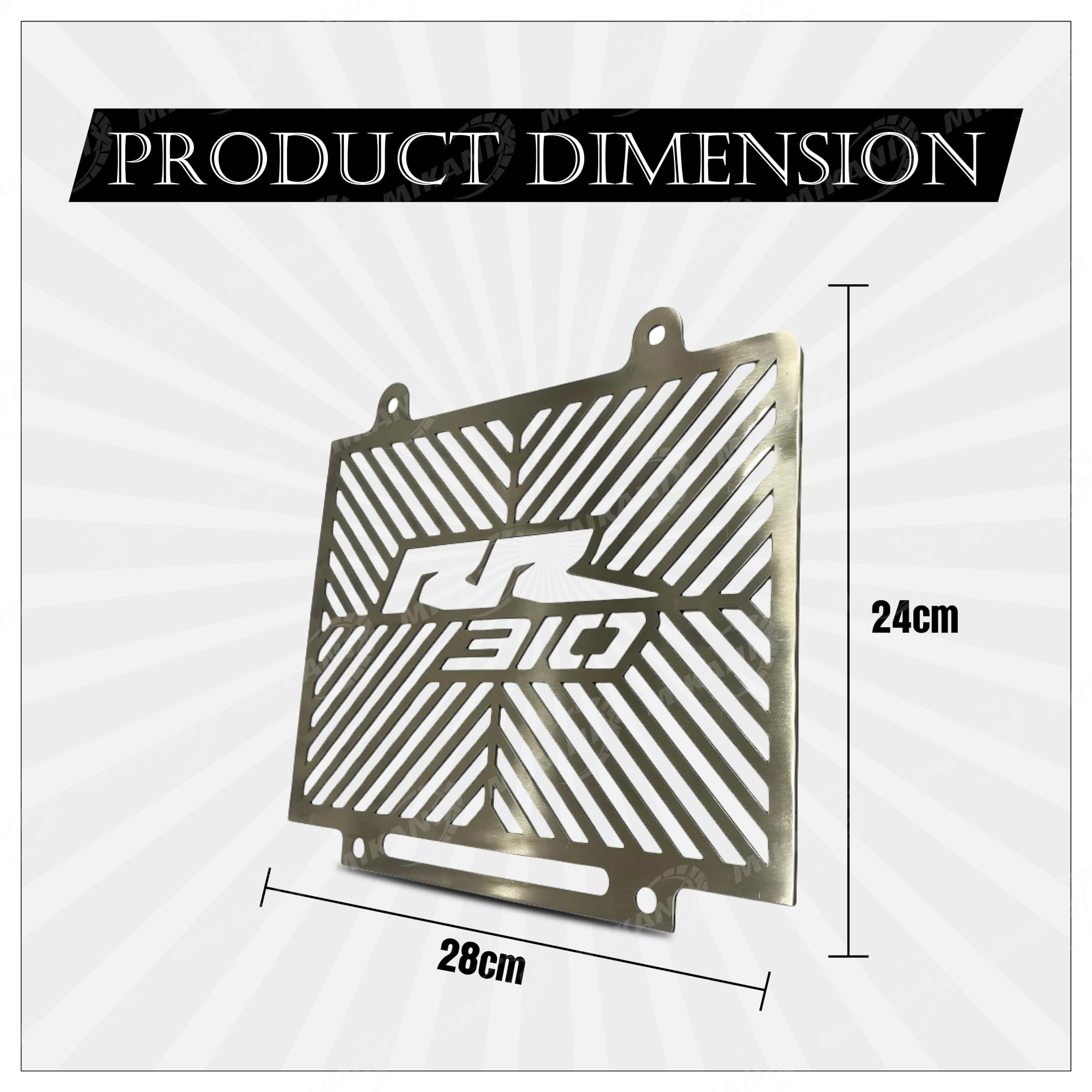 OBEROI'S TRADERS Stainless Steel Bike/Motorcycle Radiator Guard Protector Grill Cover Compatible with TVS Apache RR 310