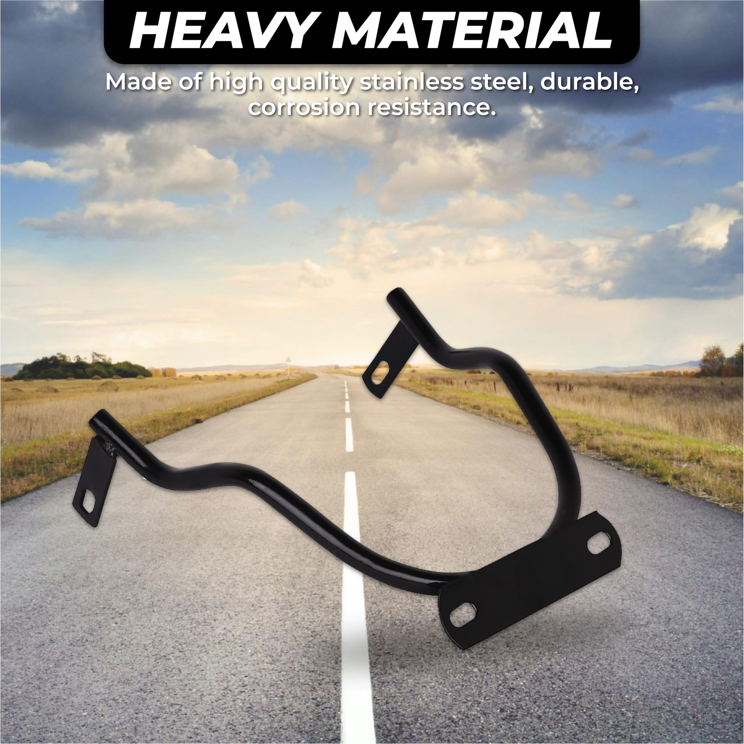 MIKANIX Bike Front Number Plate Holder Bracket | Fits All Motorcycles | Heavy-Duty Metal | Rust-Free & Anti-Vibration Design Compatible with (DOMINAR)