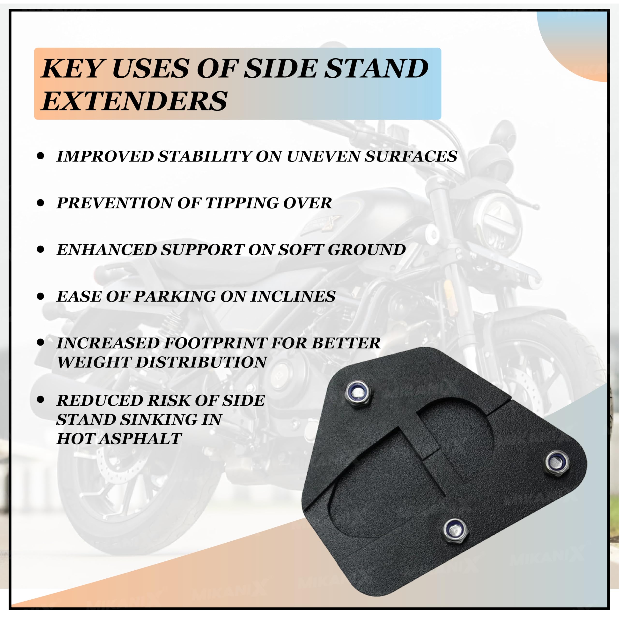 HD X440 Bike Stand Pad, Front Oil Reservoir Cap & Rear Oil Container Crash Guard Accessories Combo kit