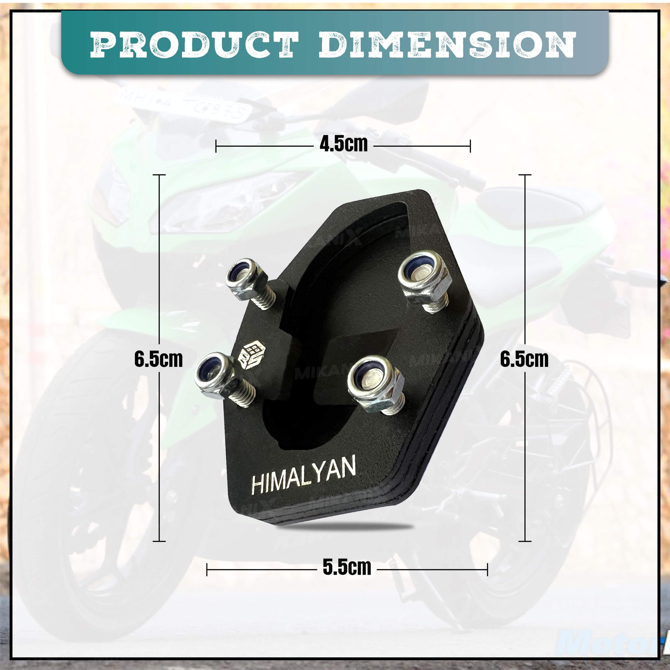 OBEROI'S TRADERS Stainless Steel Side Stand Extender | Side Stand Pad for RE Himalayan 450