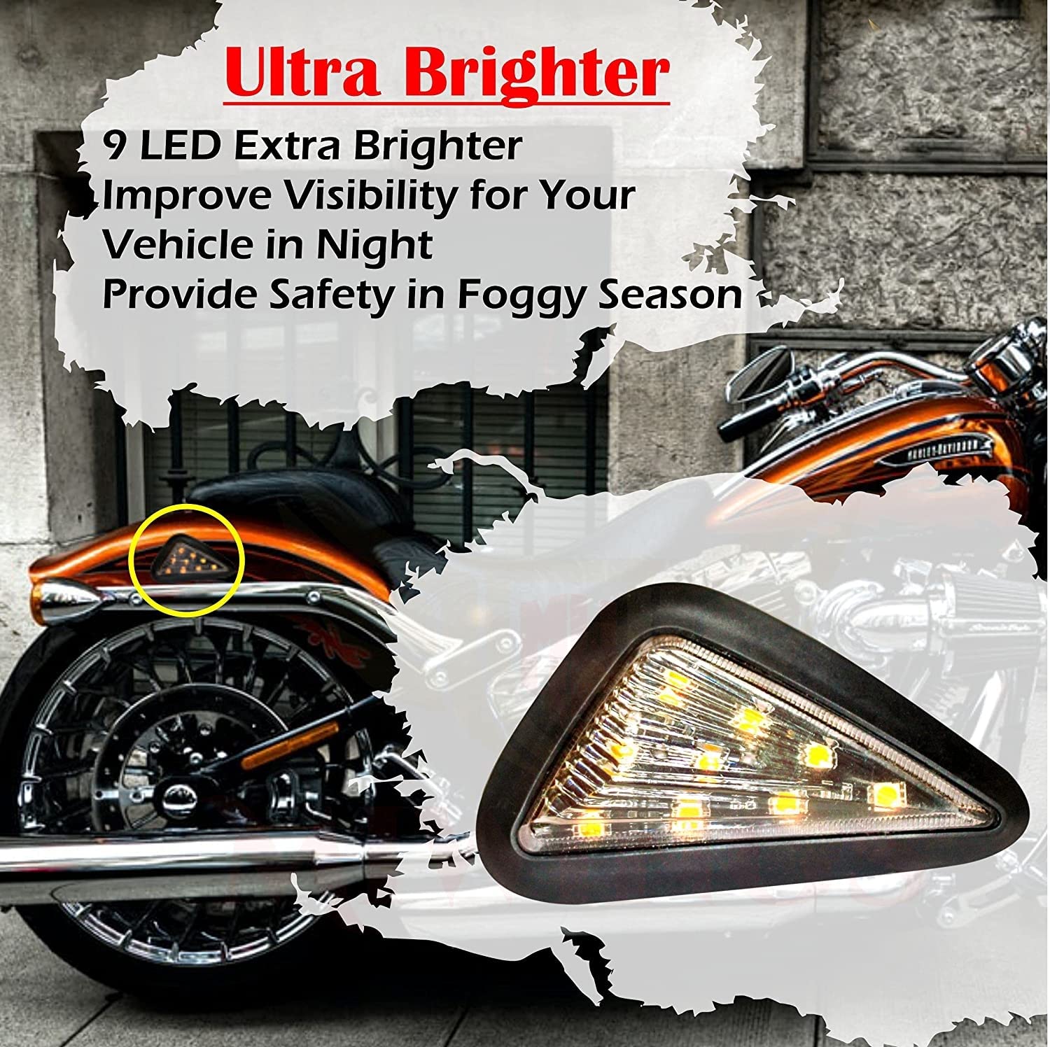 MIKANIX R15 V2/ V3/ V4 & M Smoke Triangle Flush Mount LED Turn Signals Blinker/Indicator For Yamaha R15 All Models Bike