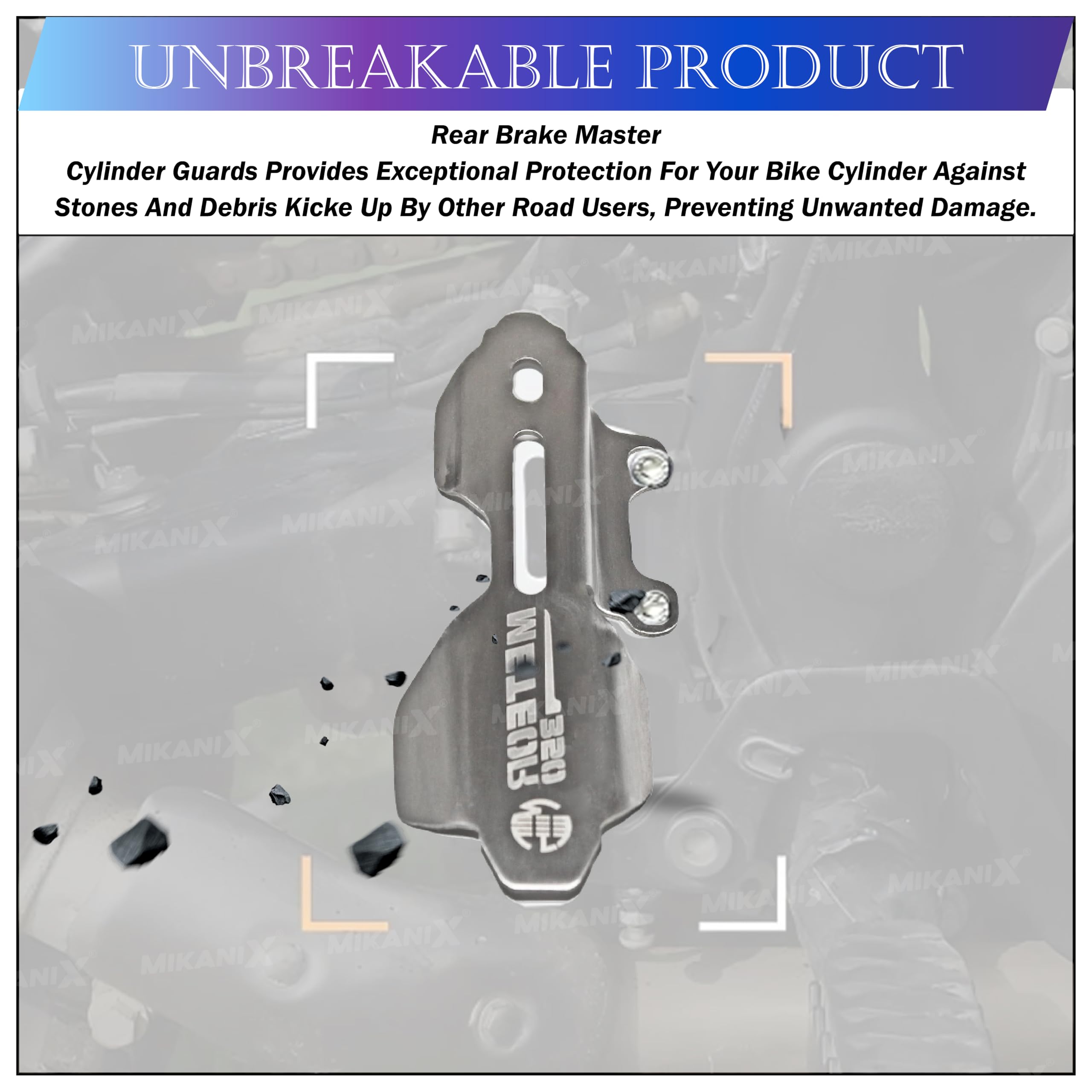 OBEROI'S TRADERS Premium Rear Master Cylinder Guard Compatible with Royal Enfield Meteor 350