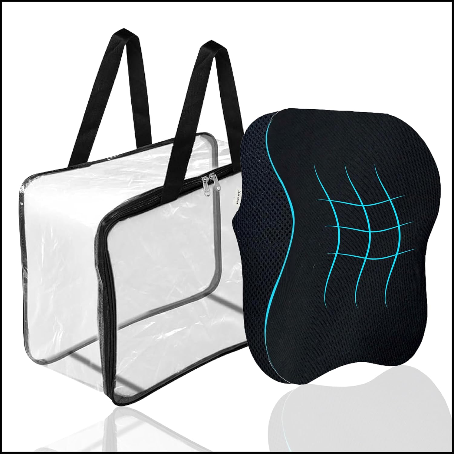 Car Neck Rest Pillow | Seat Cushion | 2 Years Warranty | Ultra Soft Memory Foam for Neck and Cervical Support to Relief Neck Pain & Reduced Tension (Mash Black Pack of 1)