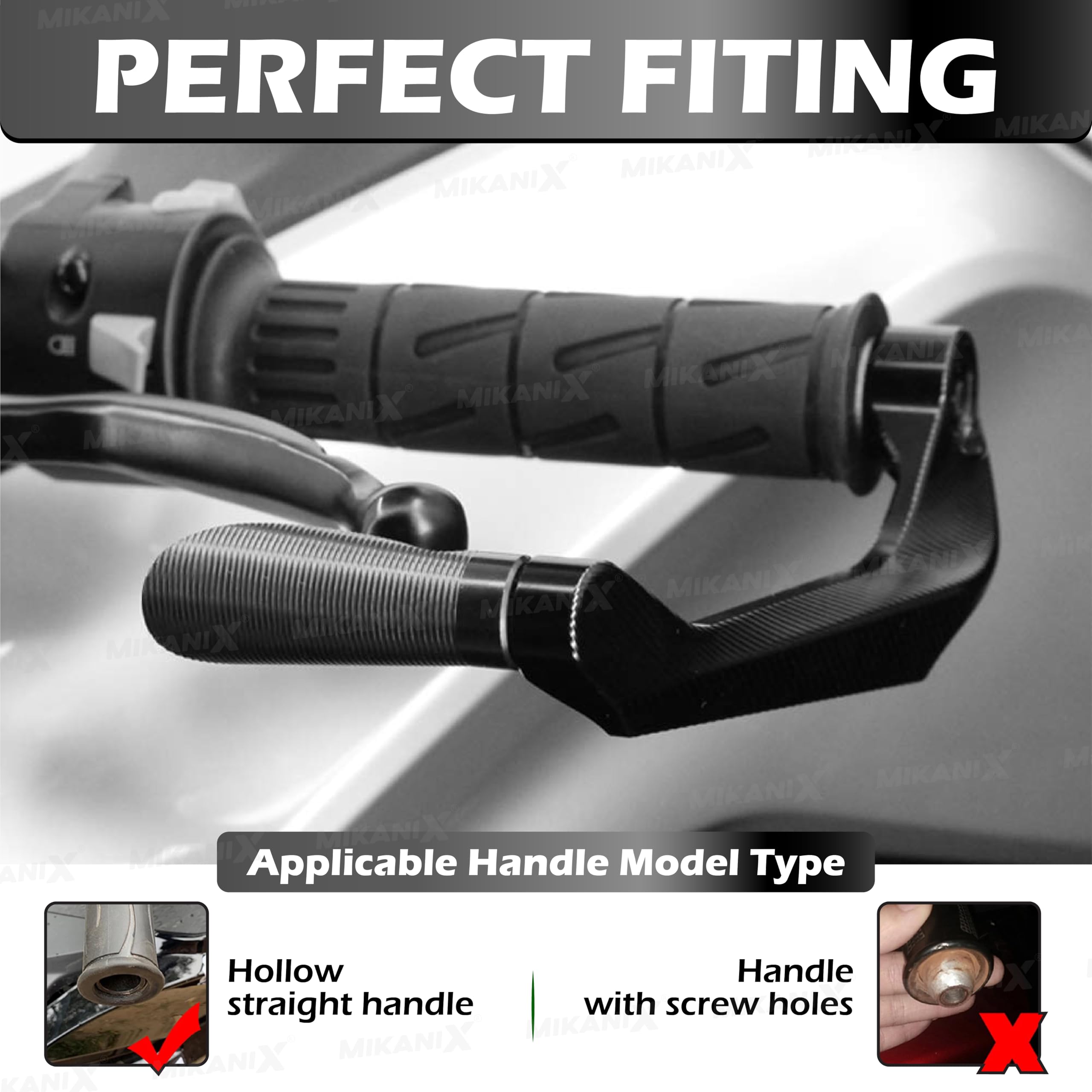 OBEROI'S TRADERS Carbon Finish CNC Aluminum Universal Motorcycle Lever Guard | Handle Bar End Brake Clutch Lever Protective Guards | Hand Guards for All Bikes