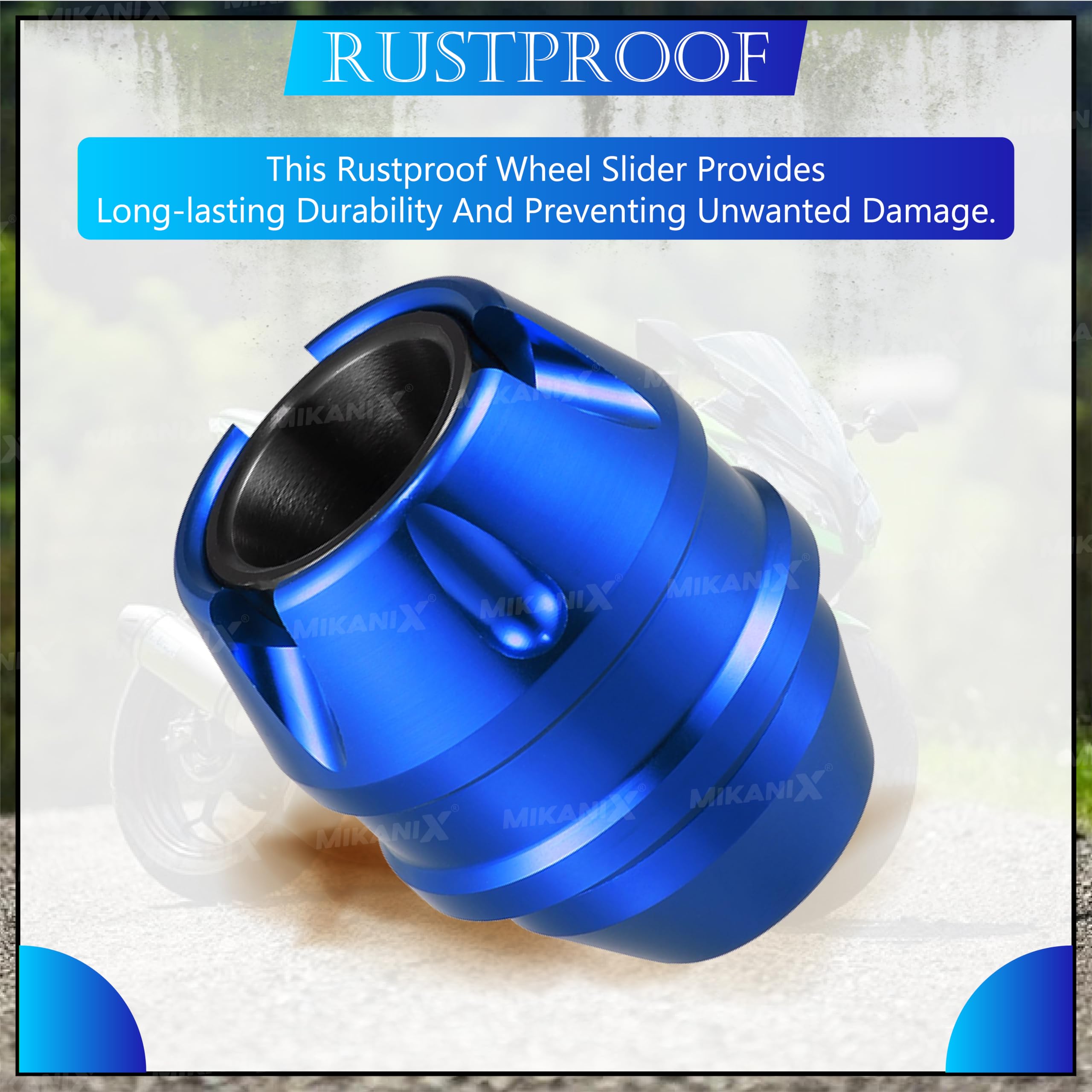 MIKANIX Universal Motorcycle Front Fork Slider | Wheel Frame Slider | Axle Protector Bike Crash Guard for All Bikes