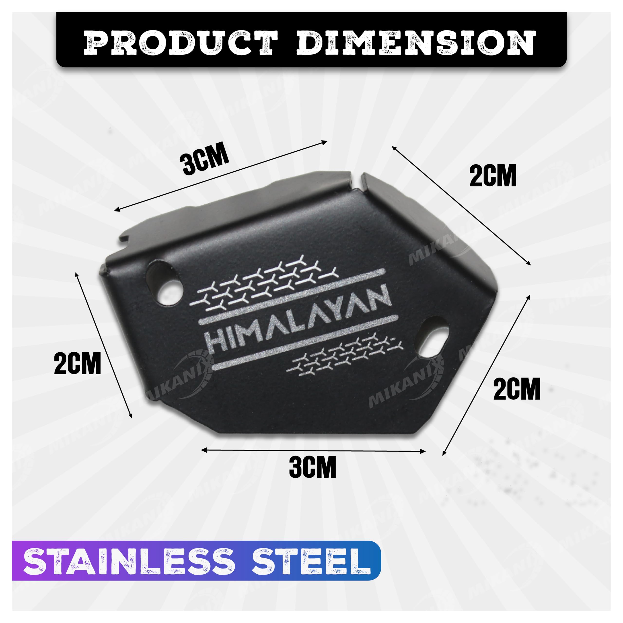 OBEROI'S TRADERS Himalayan 450 Bike Stainless Steel Front Disc Brake Fluid Reservoir Oil Cap | Container Guard Protector Cover