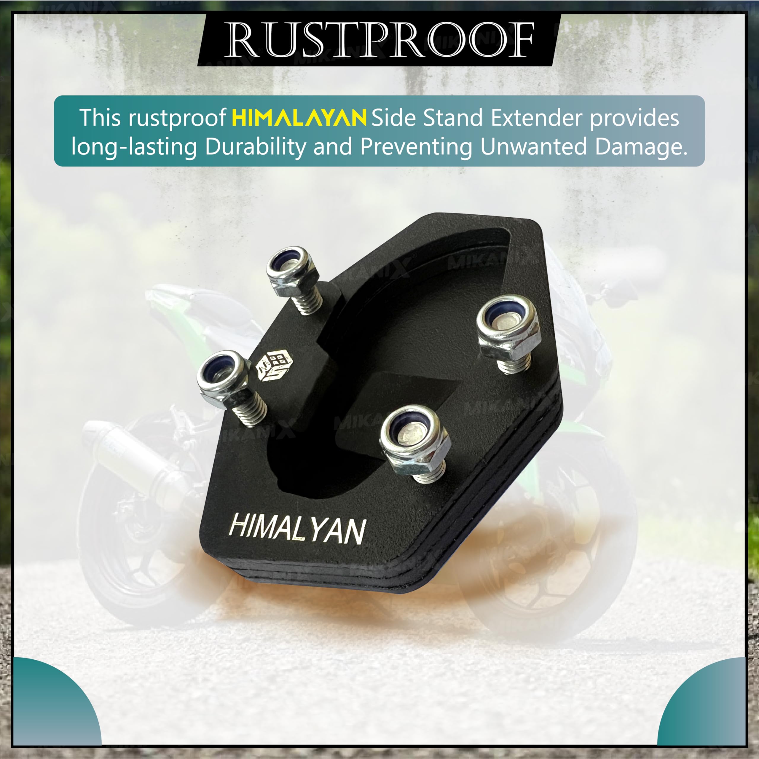 OBEROI'S TRADERS Stainless Steel Side Stand Extender | Side Stand Pad for RE Himalayan 450