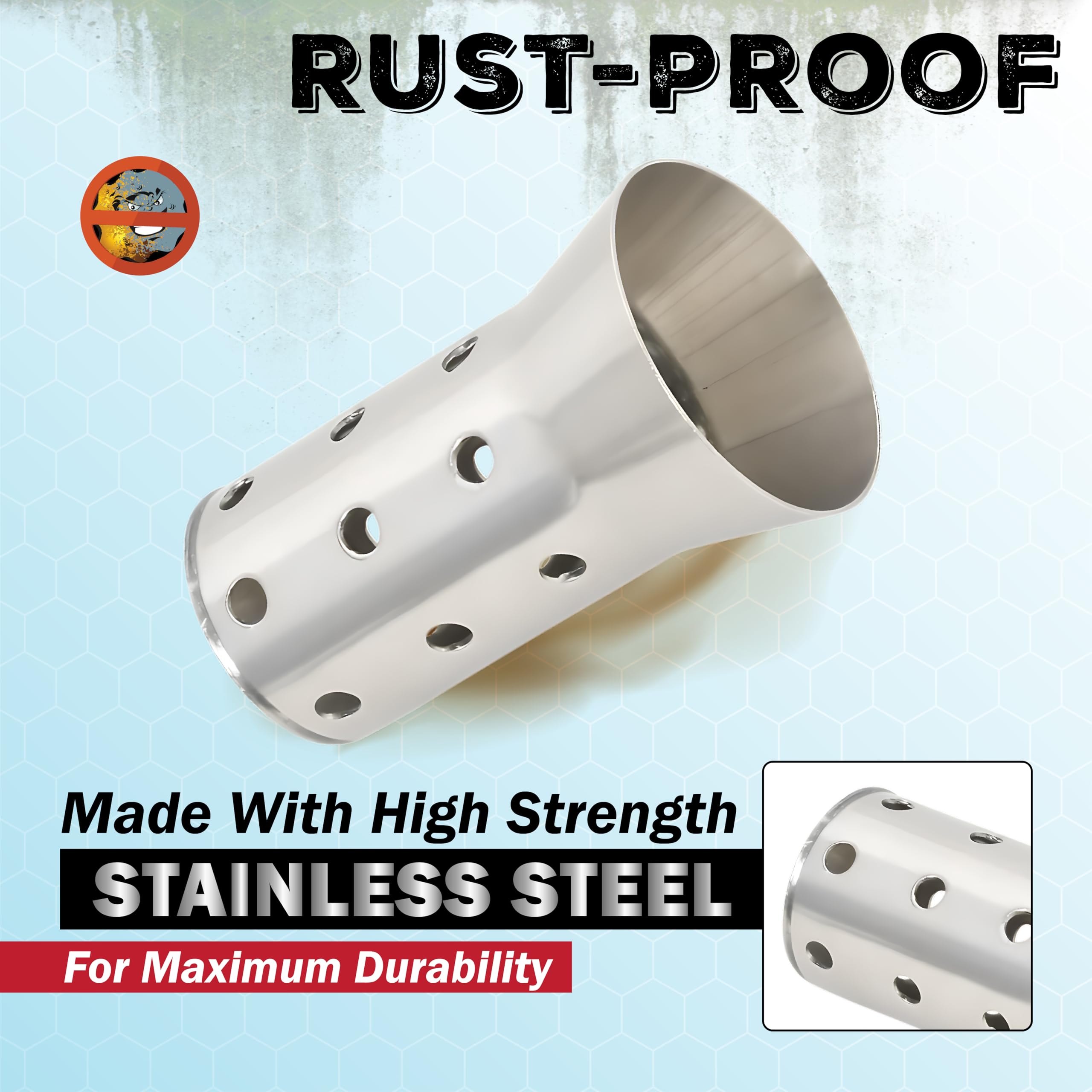Mikanix Universal Motorcycle Silencer DB Killer | Stainless Steel Silencer Baffle Noise Reducer Muffler Insert | Fits Most Bike Exhaust Pipes | Easy Installation for Motorbikes & Scooters