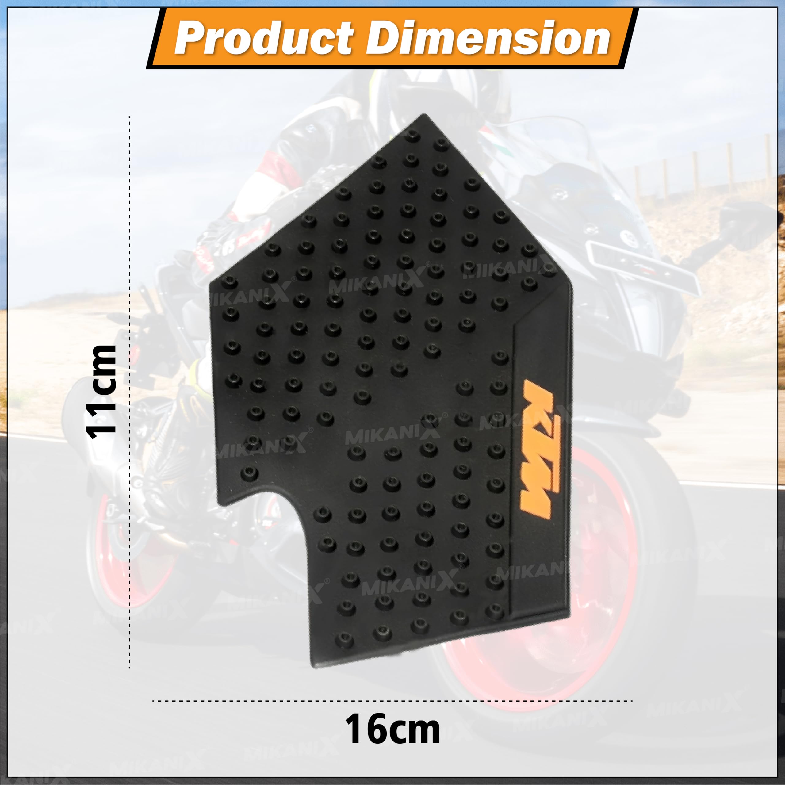 OBEROI'S TRADERS Anti Slip Silicone Tank Pad | Thai Pad and Ready to Race Front Disc Brake Oil Cap Reservoir Combo Compatible with All KTM | Duke | RC