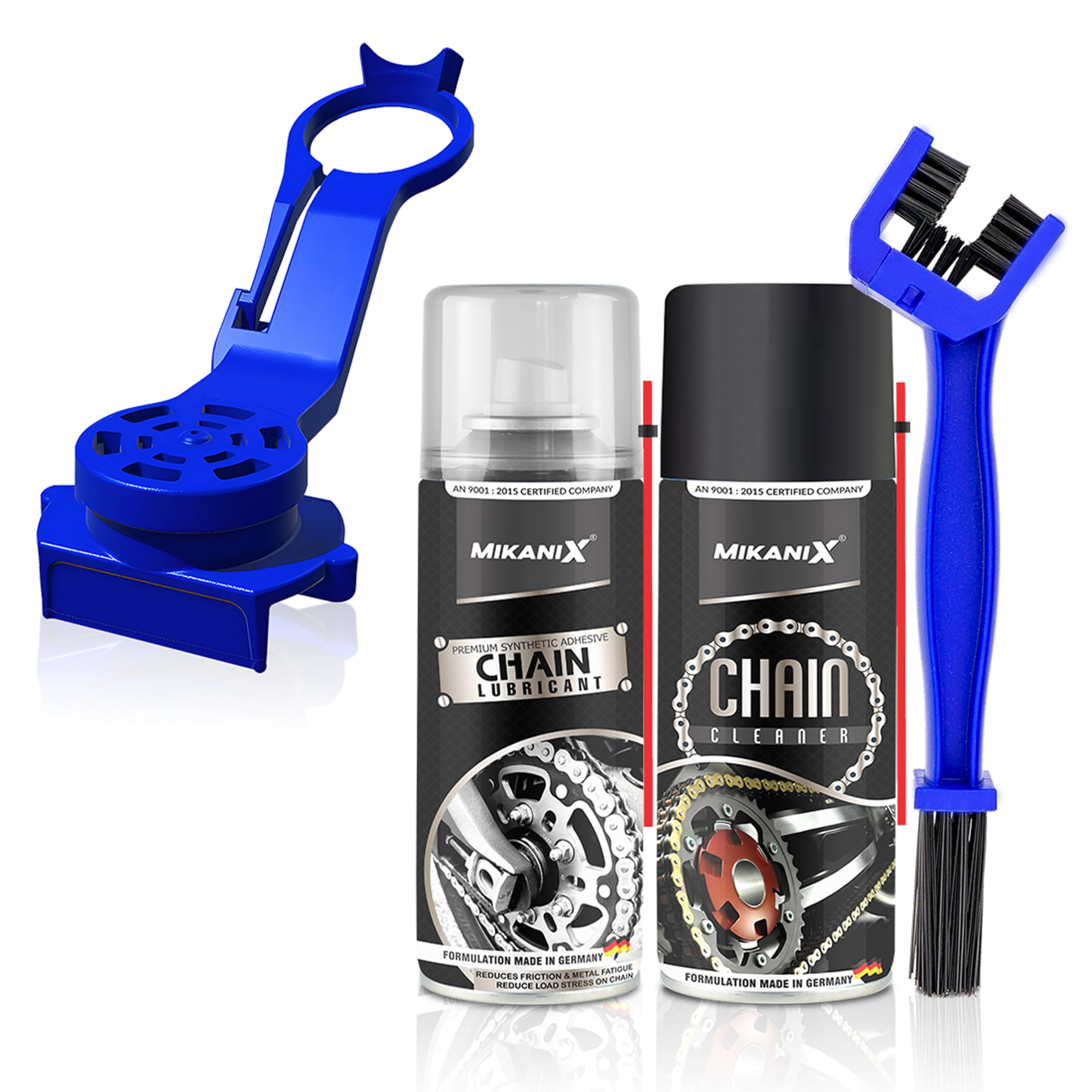 OBEROI'S TRADERS Combo Of Bike Chain Lubricant and Chain Cleaner Spray With Cleaning Brush | Chain Oiler Nozzle Dispenser | Clean | Shine Motorcycle and Bicycle Chain