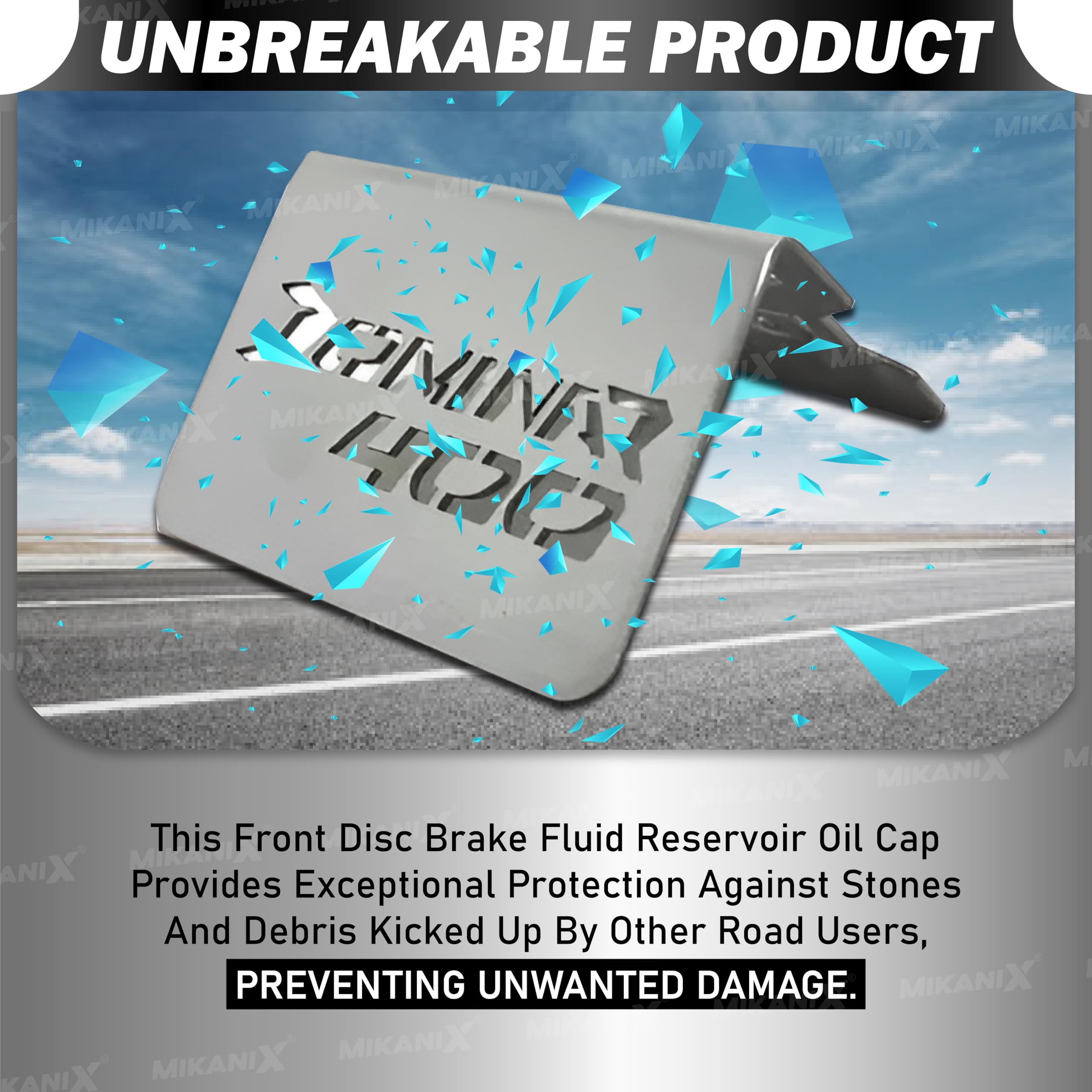 BSO Oberoi's Traders Brushed Stainless Steel Front Disc Brake Master Cylinder Guard For Bajaj Dominar (All Models)