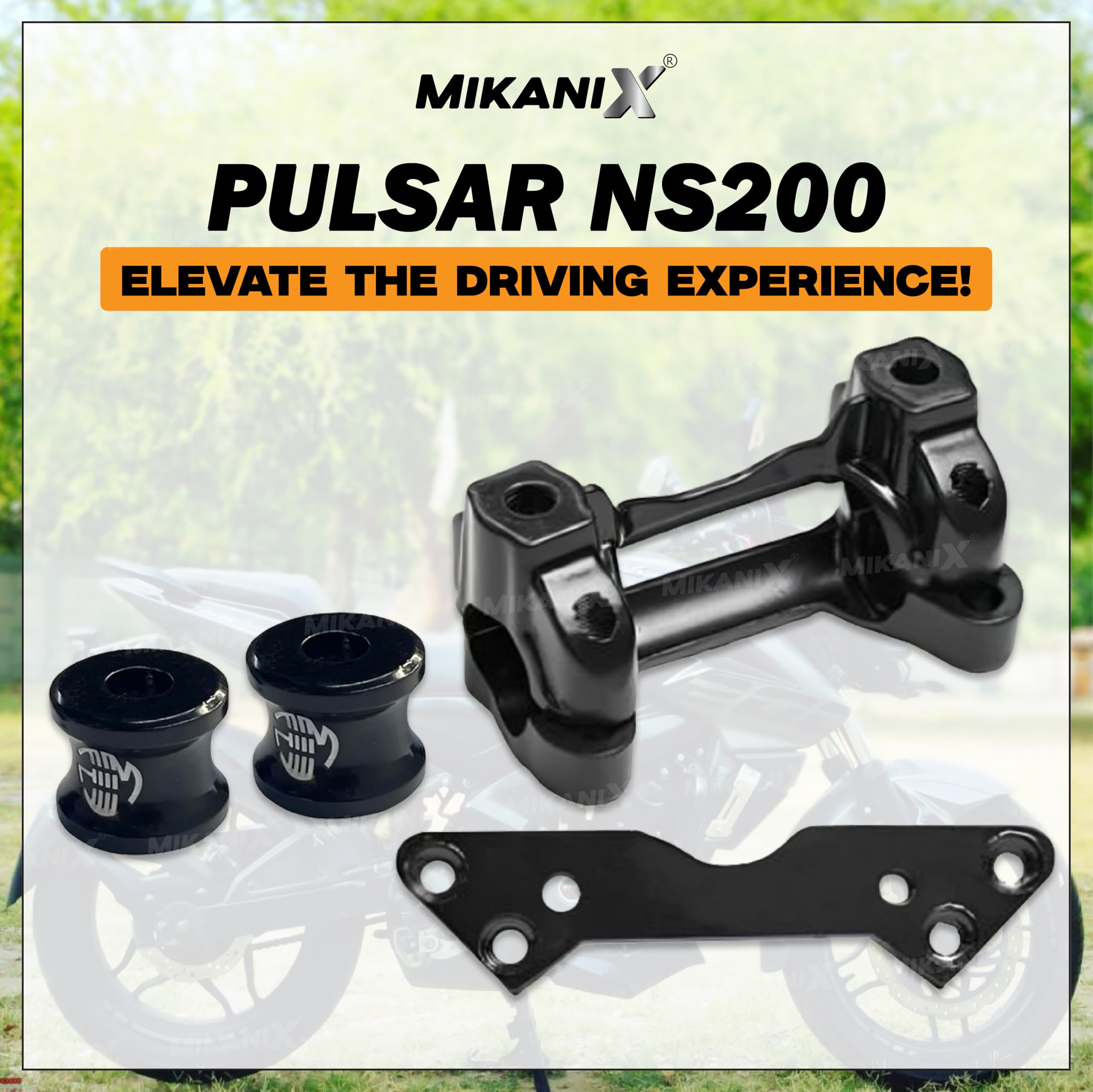 OBEROI'S TRADERS Pulsar NS 200 Handle Riser/Raiser Handlebar Height Riser Clamp Kit Compatible For Bajaj Pulsar NS 200