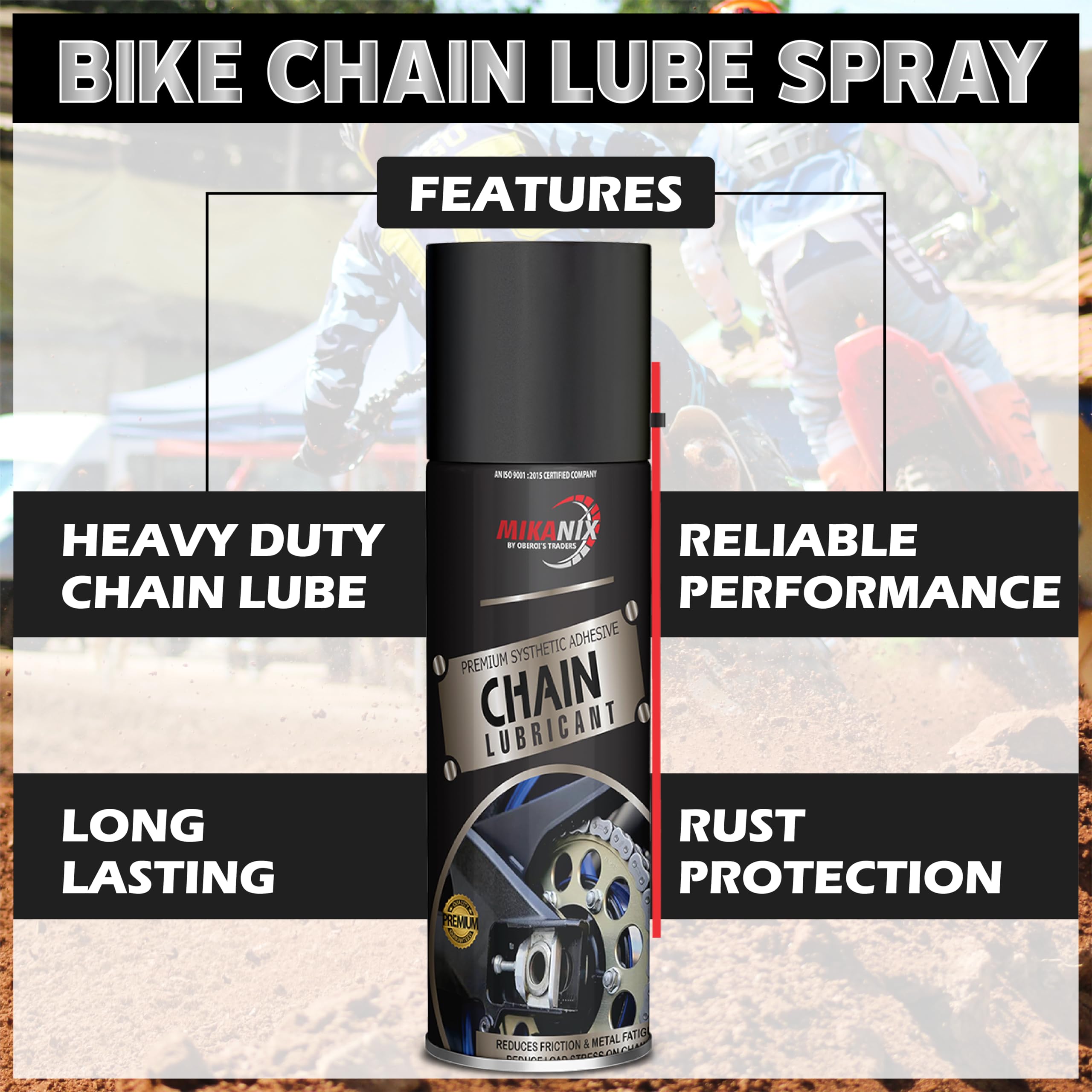 OBEROI'S TRADERS Bike Chain Lube Degreaser Spray with Cleaning Brush for Motorbike & Bicycle | Cleans | Shines & Protects Chain (Pack of 2)