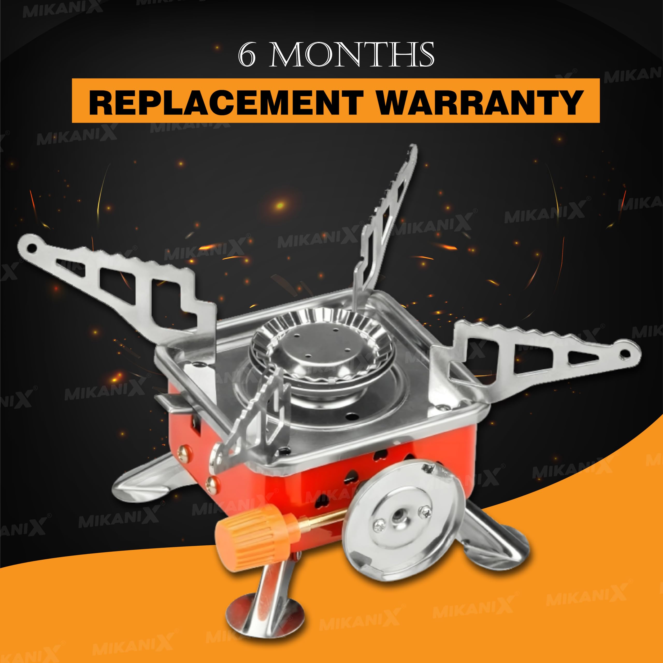Mikanix 6 MONTHS WARRANTY Portable Mini Gas Stove/Butane Gas Burner For Camping, Picnic, Travelling & Hiking With Folding Furnace