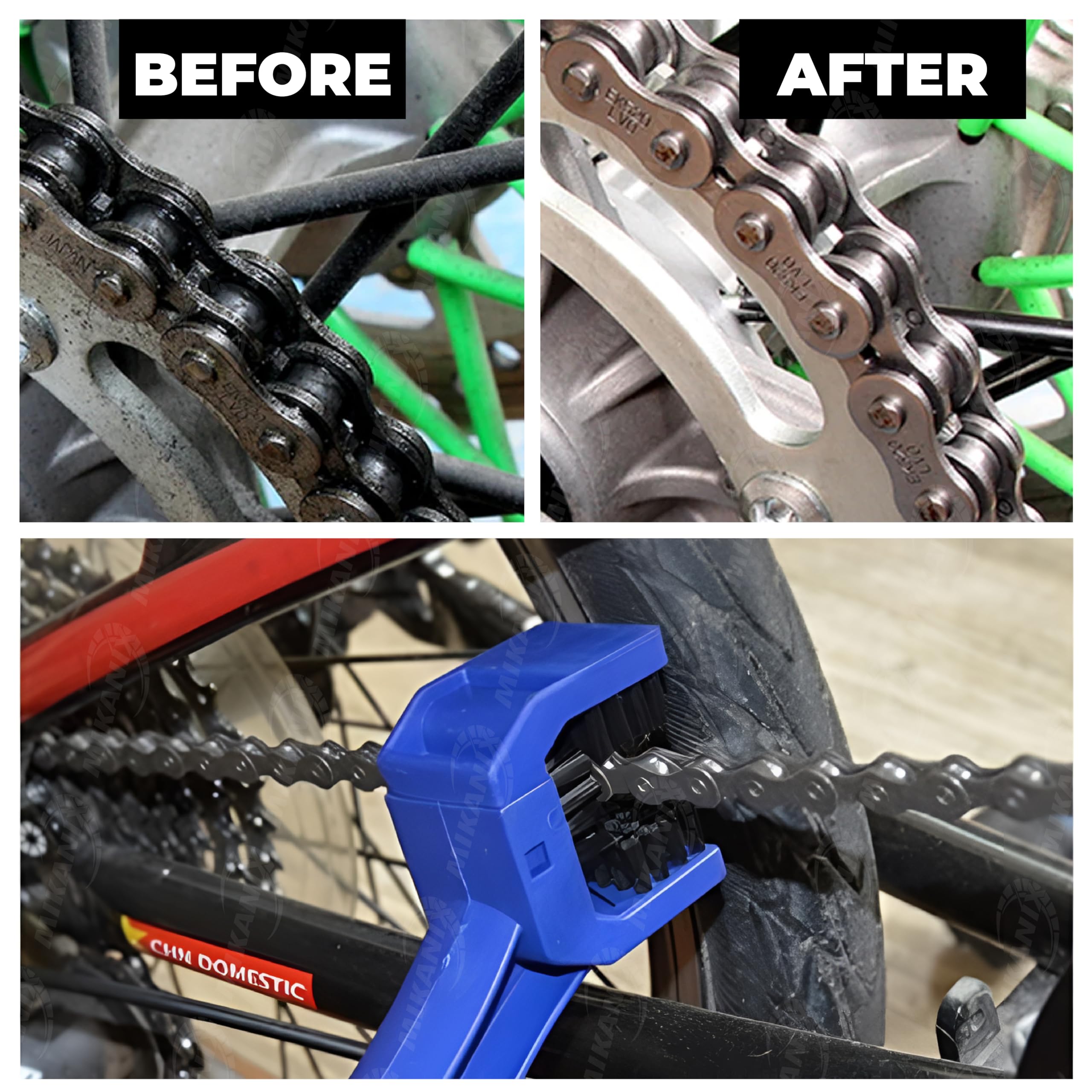 OBEROI'S TRADERS Bike Chain Lube Degreaser Spray with Cleaning Brush for Motorbike & Bicycle | Cleans | Shines & Protects Chain (Pack of 2)