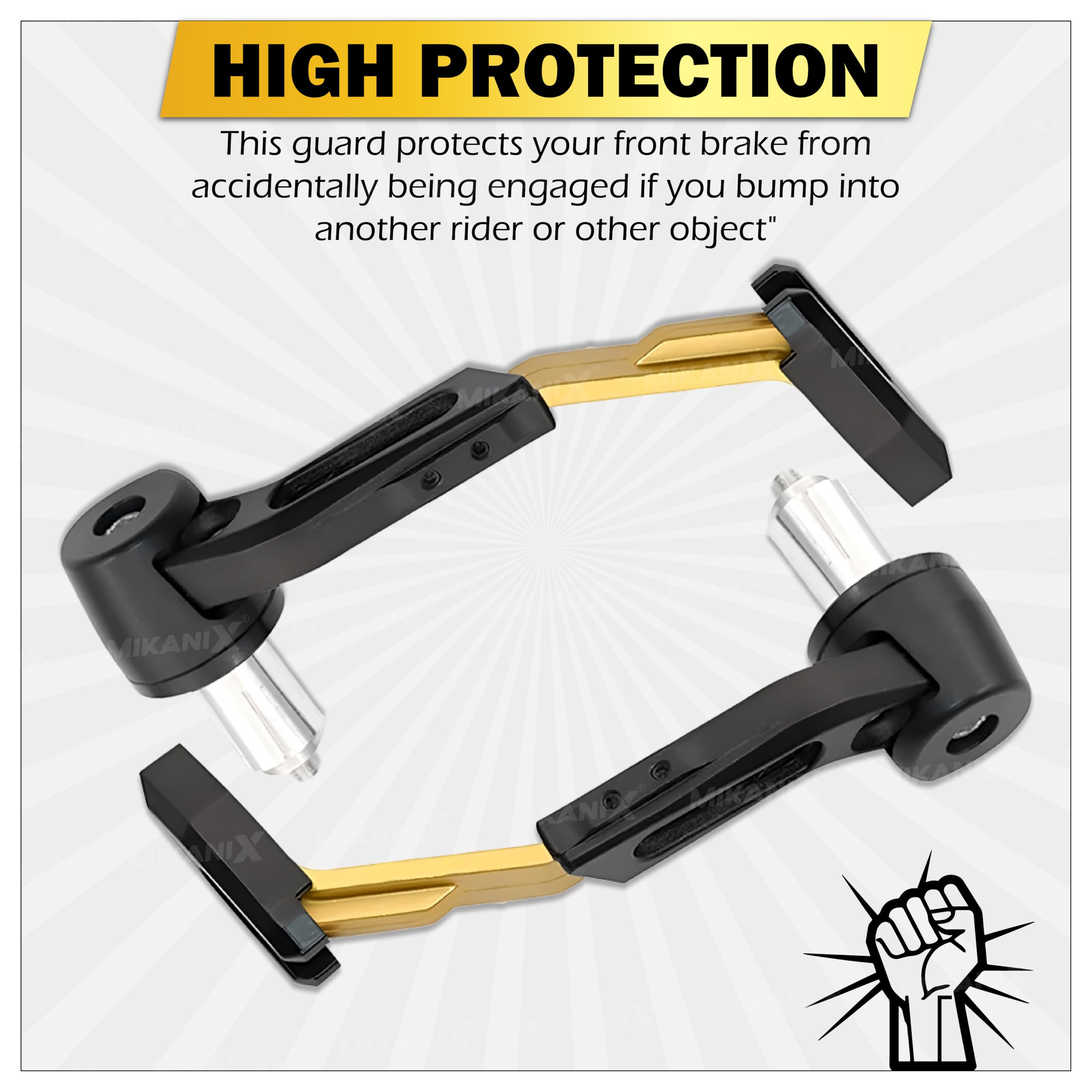 OBEROI'S TRADERS CNC Aluminium Motorcycle Handlebar Brake Clutch Lever Guard | Handle Bar End Protector | Handlebar Hand Guard Universal for All Bike