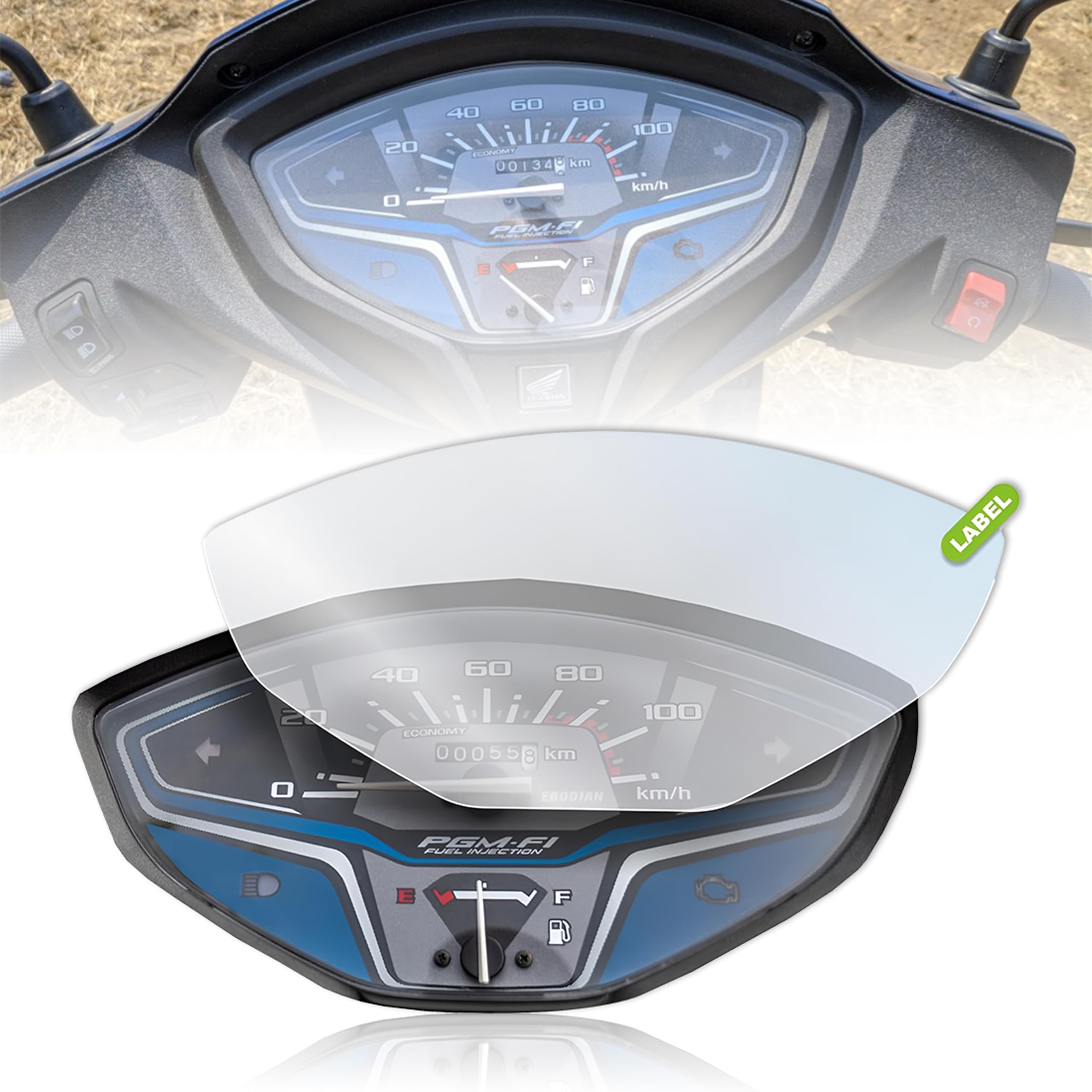 OBEROI'S TRADERS Screen Protector | Speedo-Meter Guard Compatible With Honda Activa 6G | Scratch Resistant | Water Resistant | Clear Vision [Not Tempered Glass]