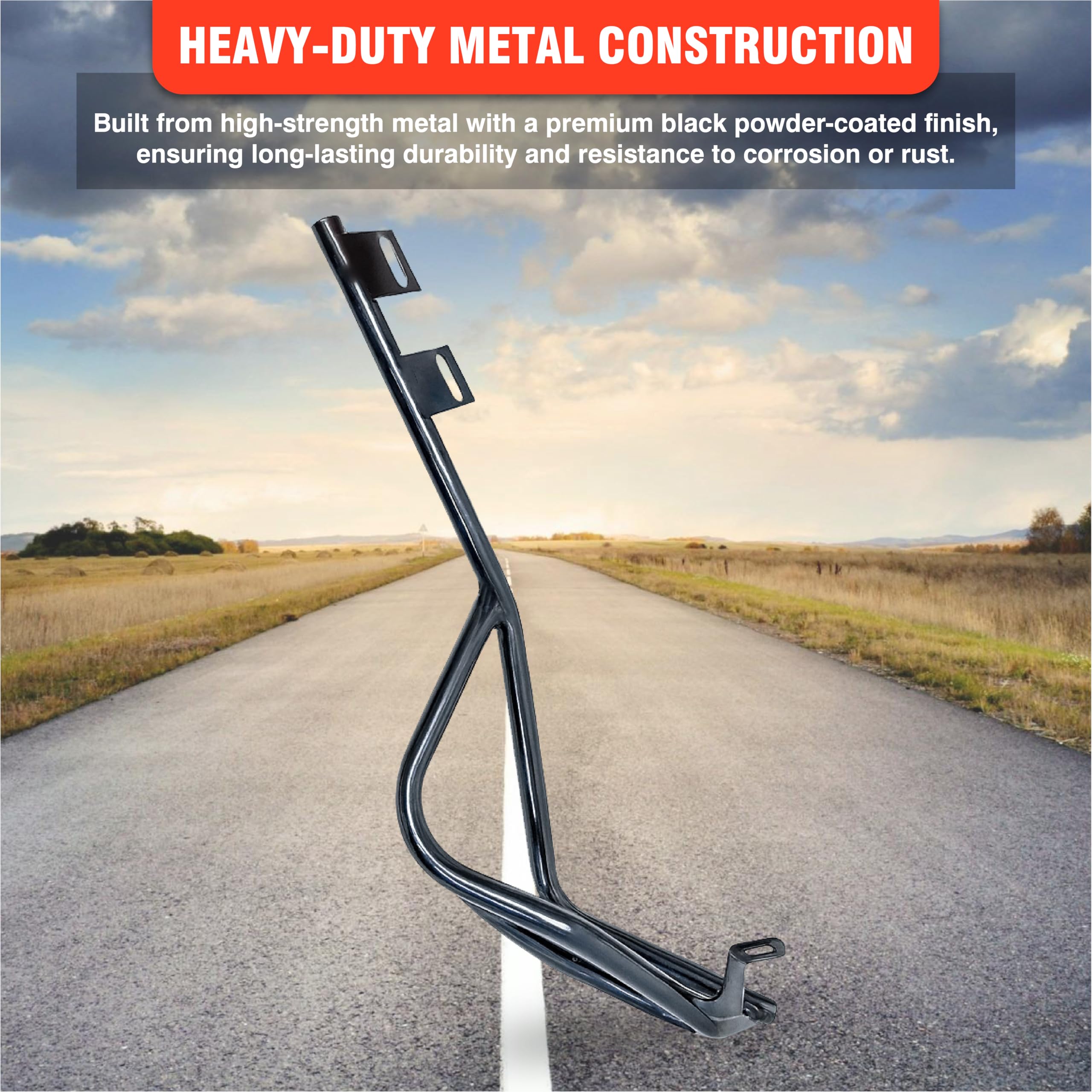 MIKANIX Tail Protector Grab Rail with Top Rack | Heavy Quality Hand Grip Tail Side Guard | Bike Body Frame Grab Rail Tail Protector Guard for R15 Models