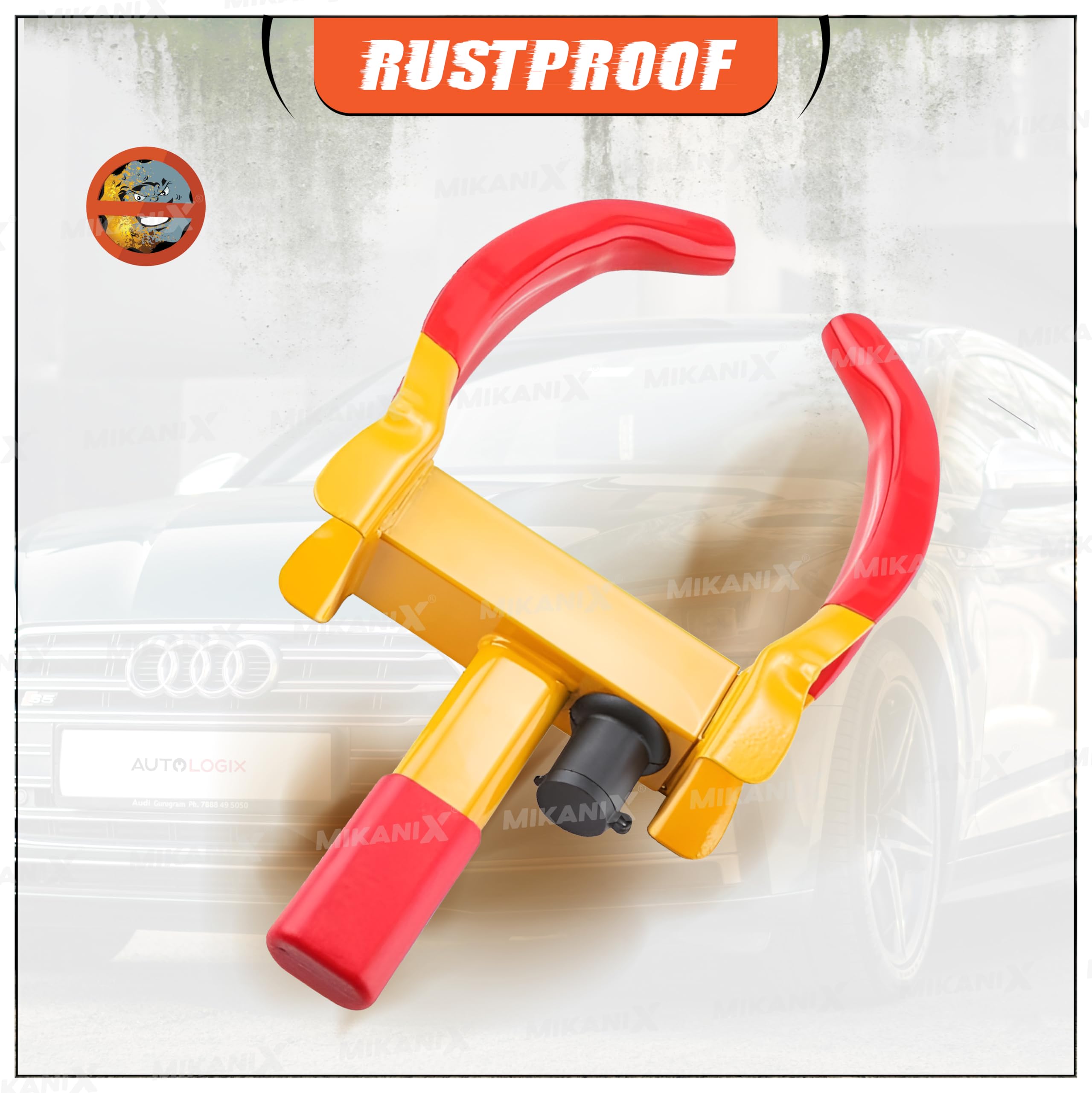 OBEROI'S TRADERS 1 Year Warranty Heavy Duty Car Tyre Wheel Security Lock Clamp Anti-Theft Towing Parking Boot Tire Claw Adjustable for Auto, Car, & Truck with Two Keys