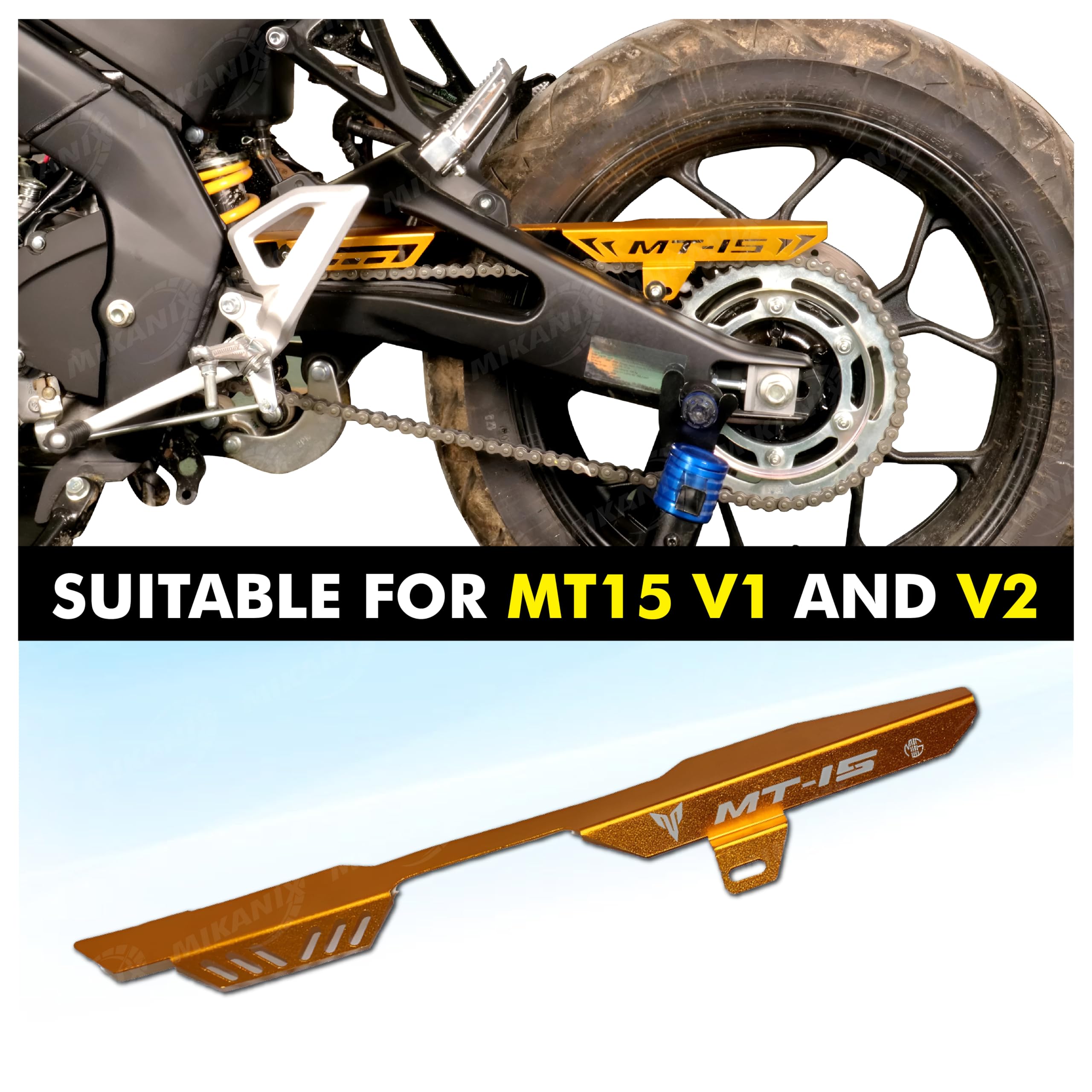 MIKANIX Bike Chain Cover/Chain Mud Protector for Yamaha R15